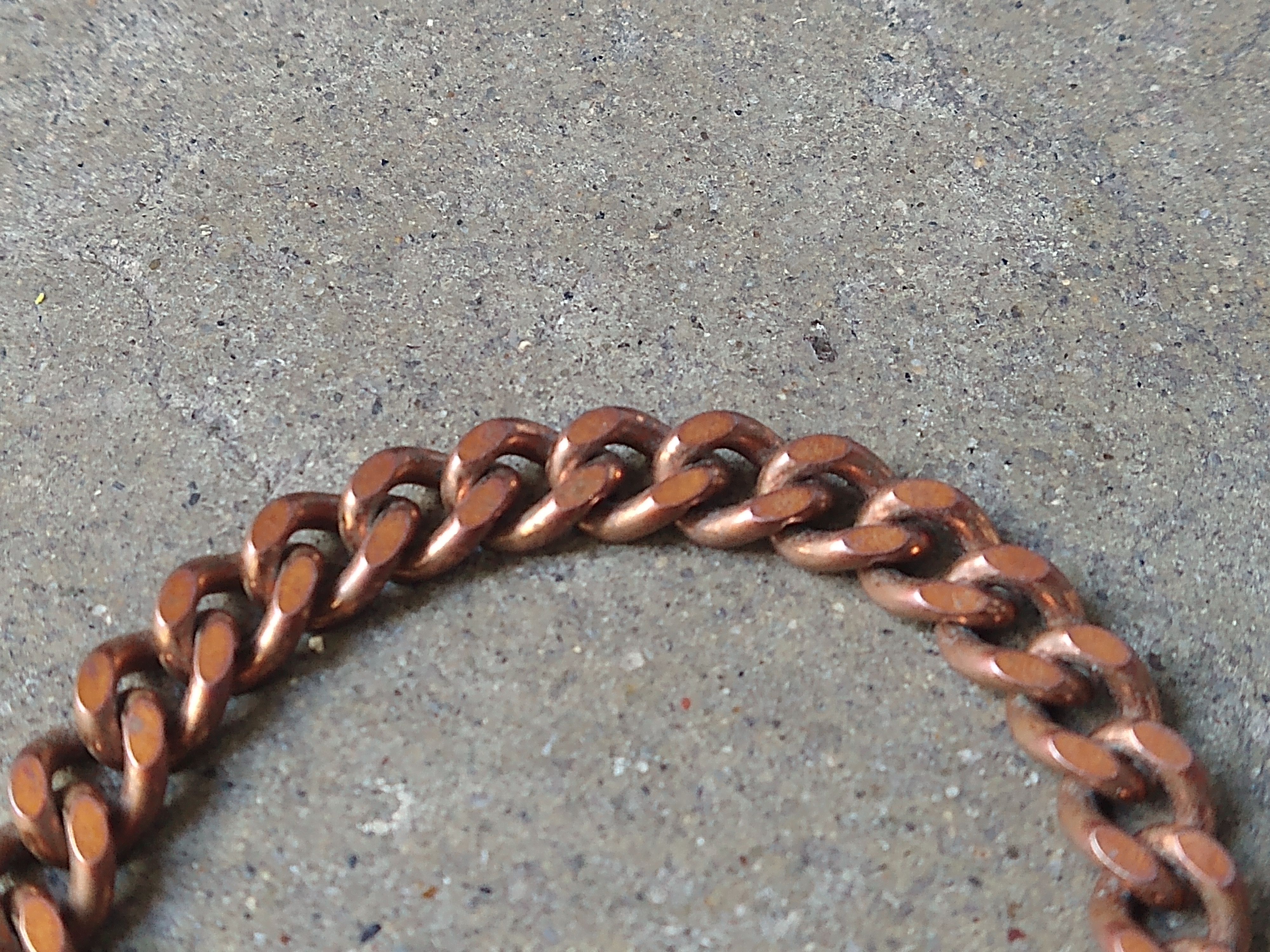 Jewelry × Vintage Copper Bracelet Cuban Link Chain 7.25 in 8mm Size ONE SIZE - 2 Thumbnail