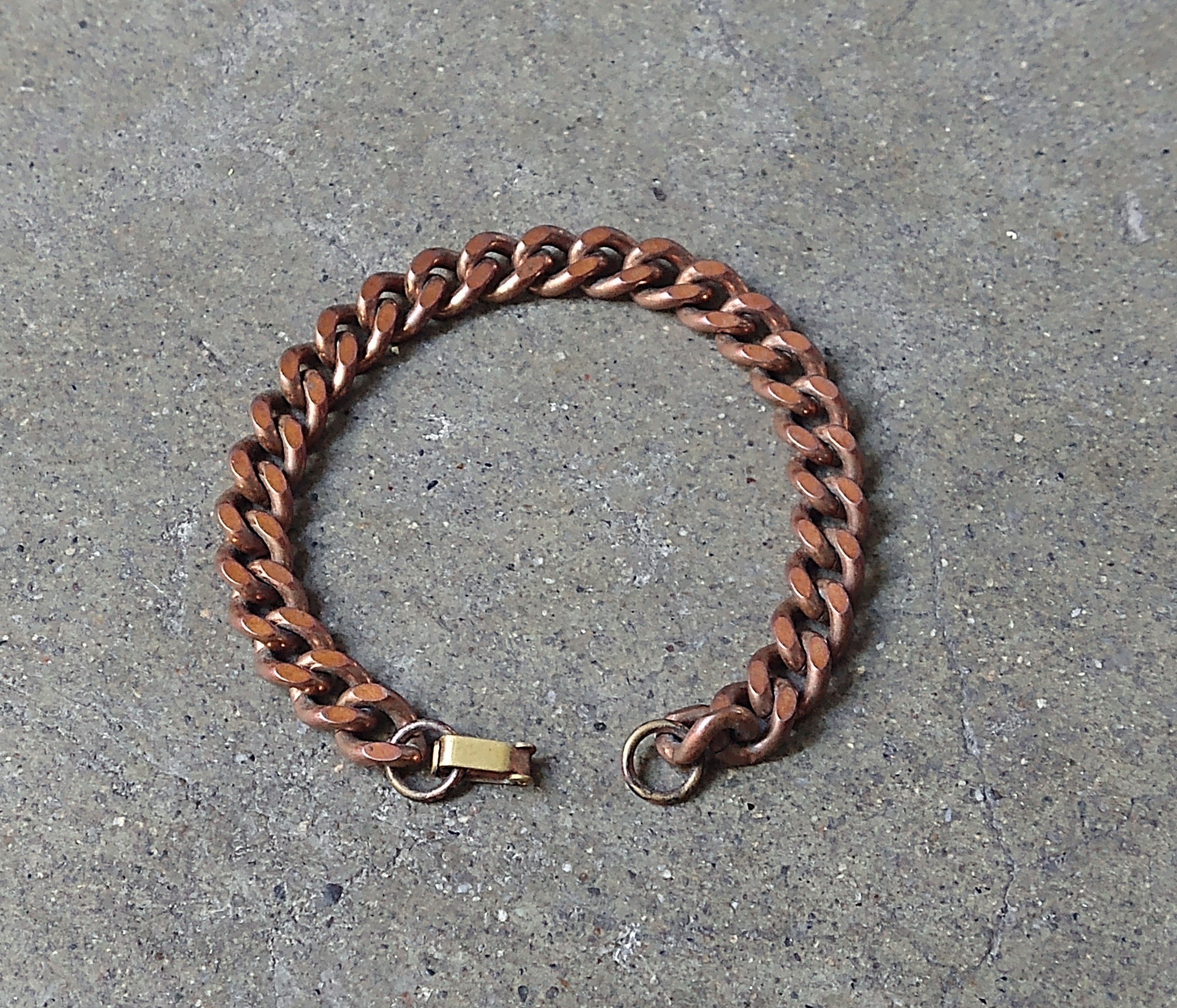 Bracelet Copper Cuban Chain Pure Solid Copper Cuban Chain Bracelet