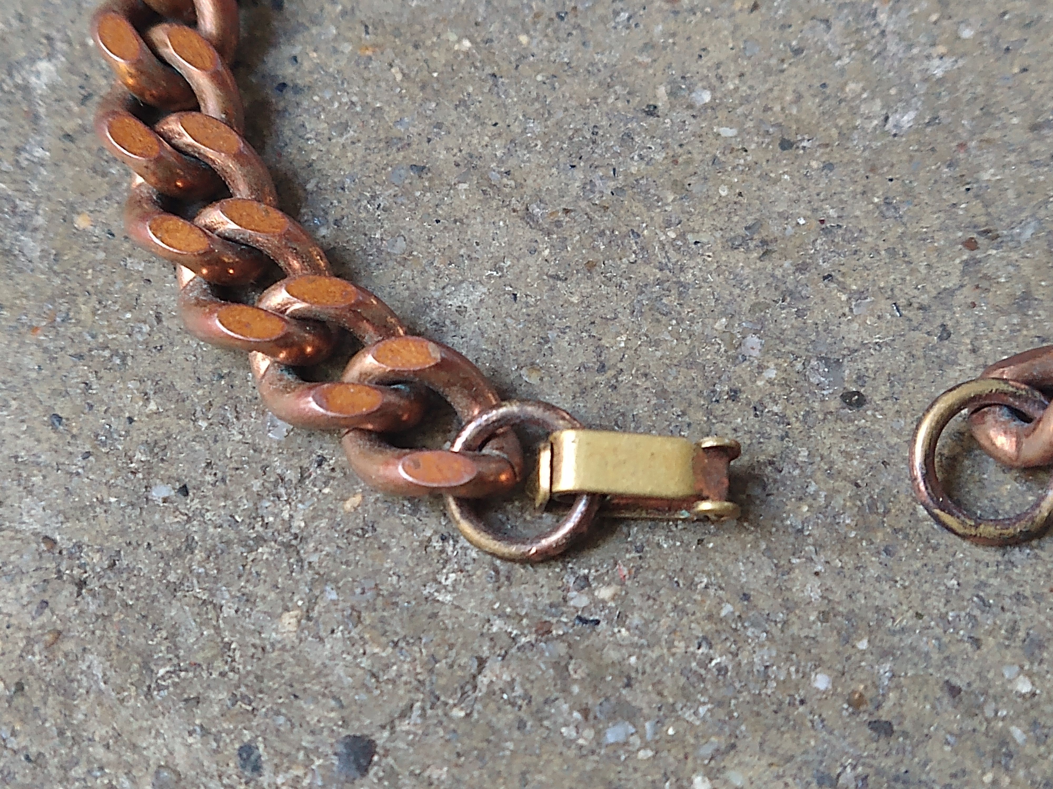 Jewelry × Vintage Copper Bracelet Cuban Link Chain 7.25 in 8mm Size ONE SIZE - 6 Thumbnail
