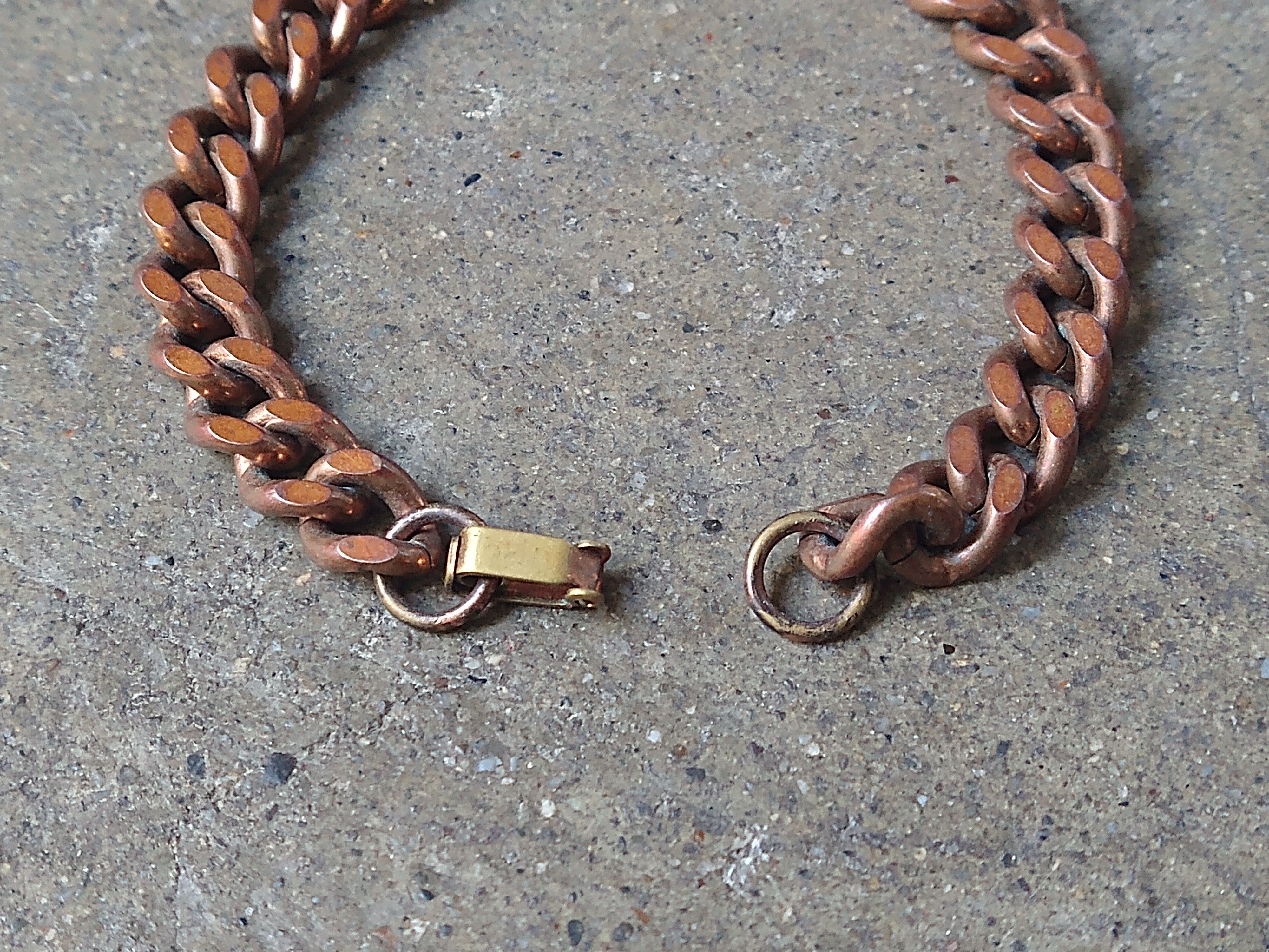 Jewelry × Vintage Copper Bracelet Cuban Link Chain 7.25 in 8mm Size ONE SIZE - 3 Thumbnail