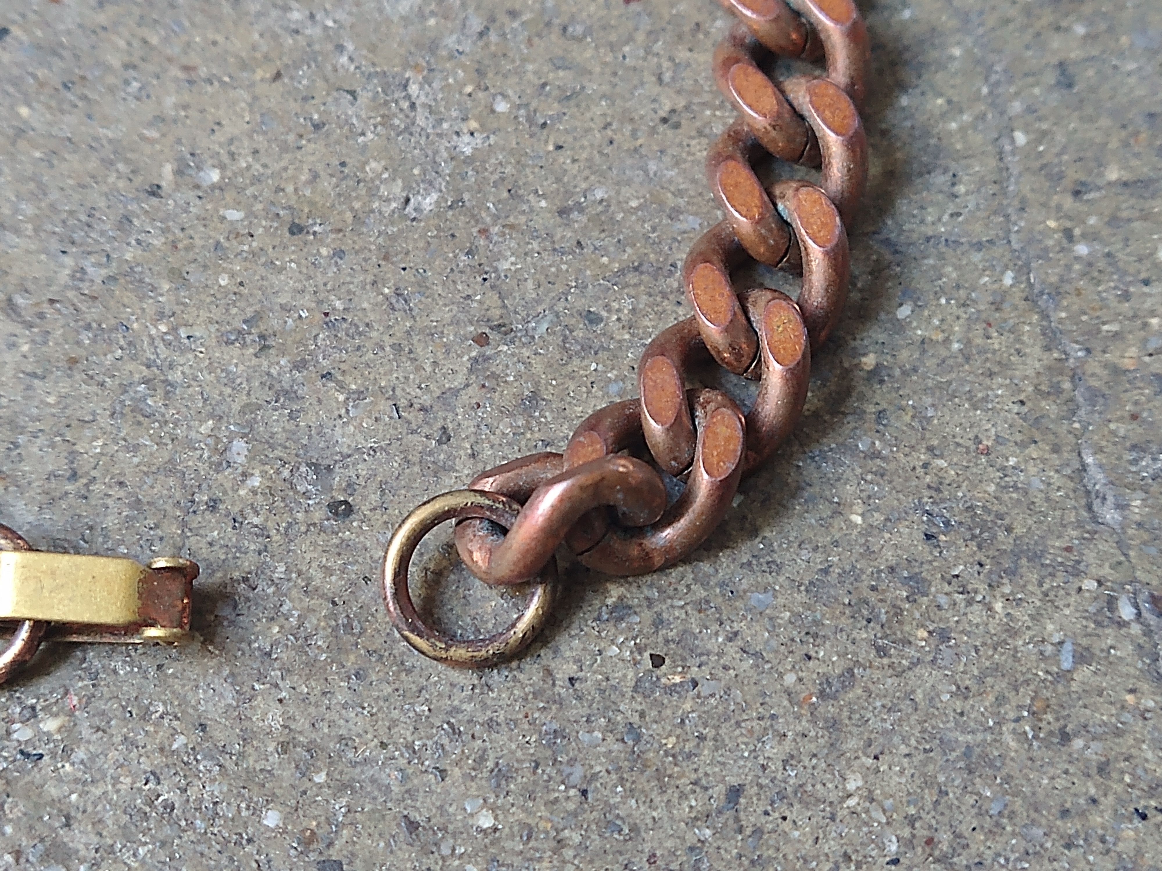 Jewelry × Vintage Copper Bracelet Cuban Link Chain 7.25 in 8mm Size ONE SIZE - 4 Thumbnail