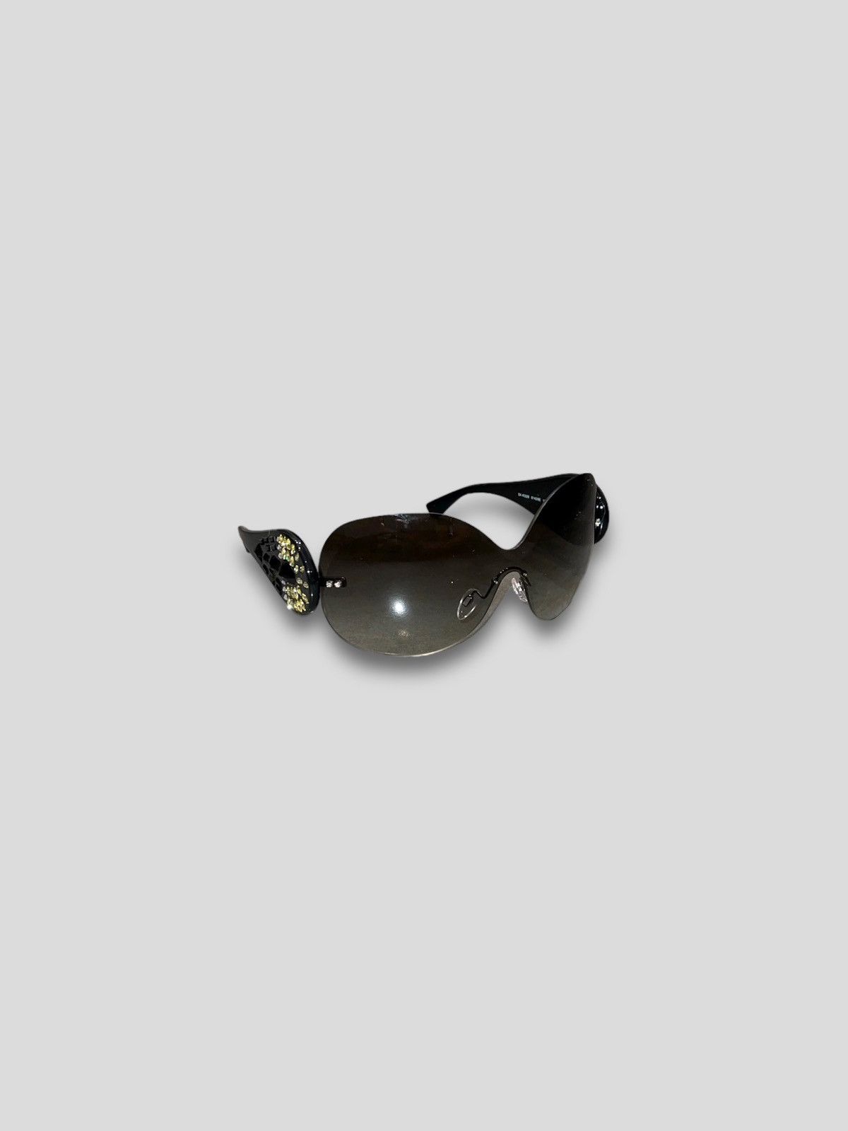Armani × Emporio Armani × Giorgio Armani Emporio Armani EA4022B 5143/8E Black Shield Sunglasses Size ONE SIZE - 4 Thumbnail