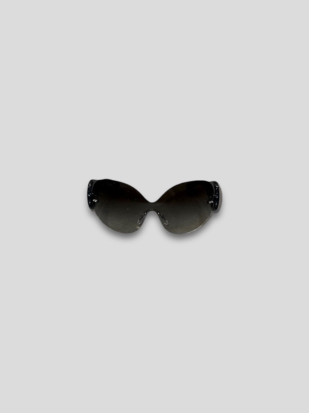 Armani × Emporio Armani × Giorgio Armani Emporio Armani EA4022B 5143/8E Black Shield Sunglasses Size ONE SIZE - 3 Thumbnail