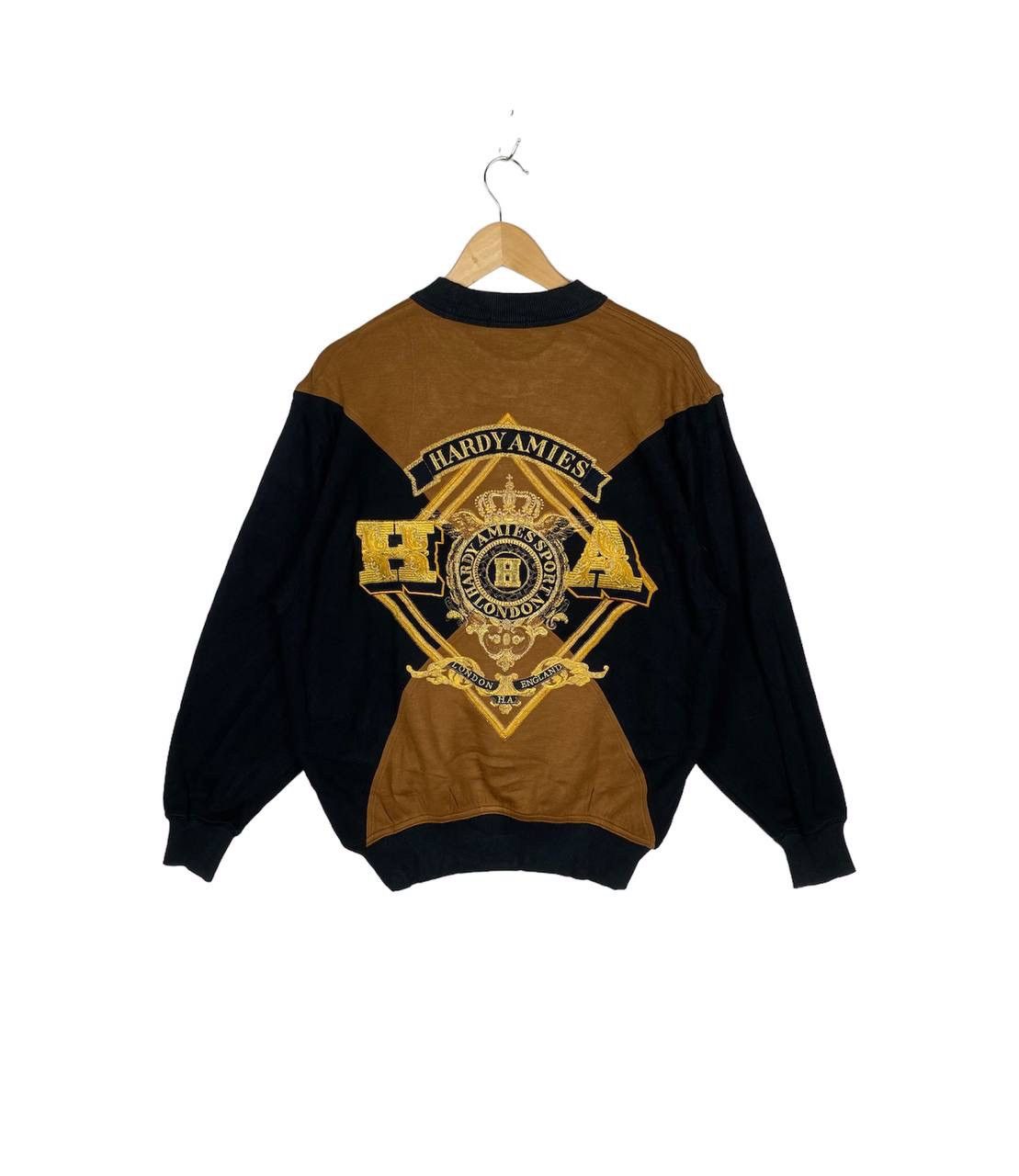 Hardy Amies × Vintage Vintage Designer Hardy Armies Embroidery Logo Sweatshirt Size US M / EU 48-50 / 2 - 1 Thumbnail