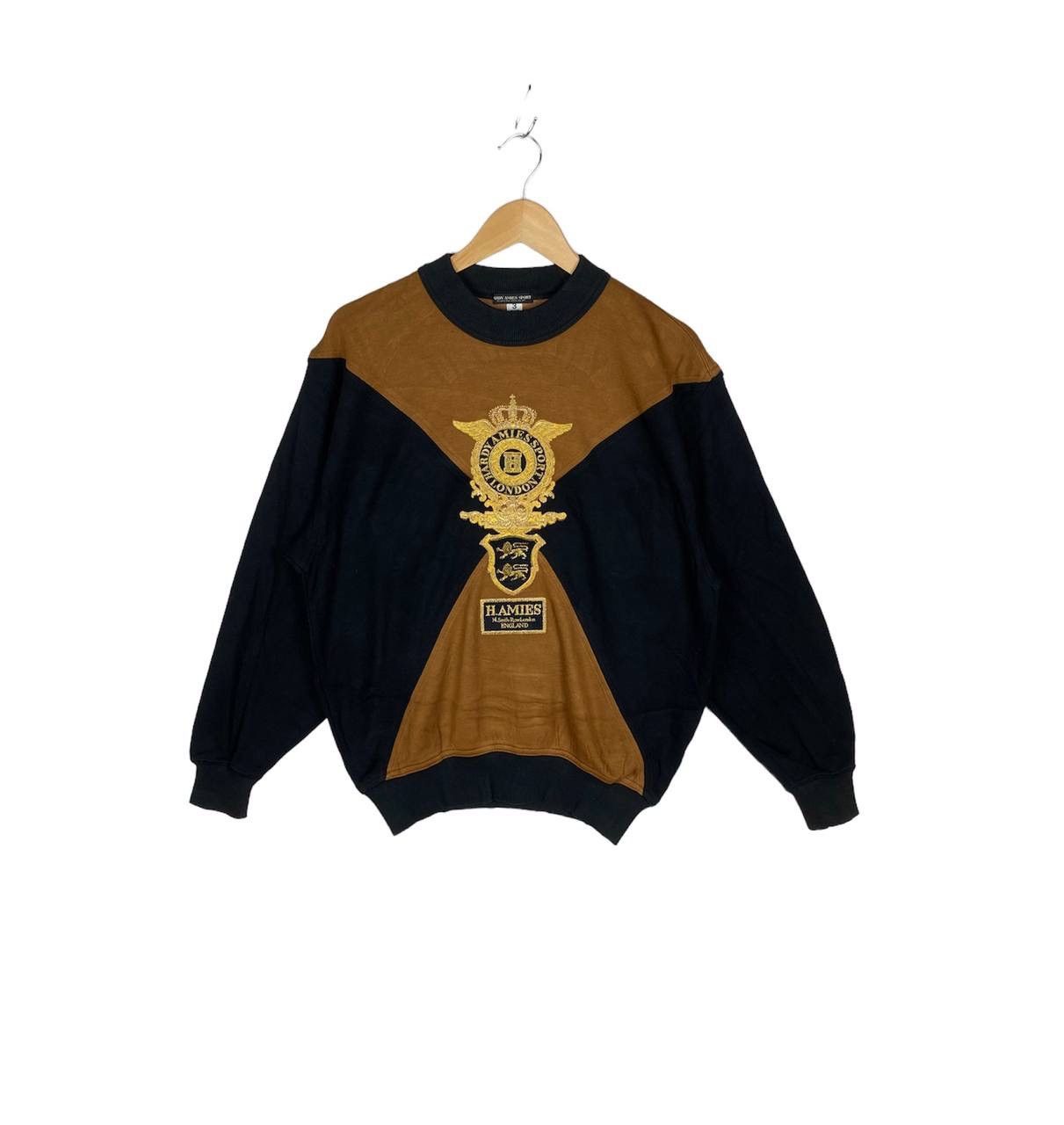 Hardy Amies × Vintage Vintage Designer Hardy Armies Embroidery Logo Sweatshirt Size US M / EU 48-50 / 2 - 2 Thumbnail