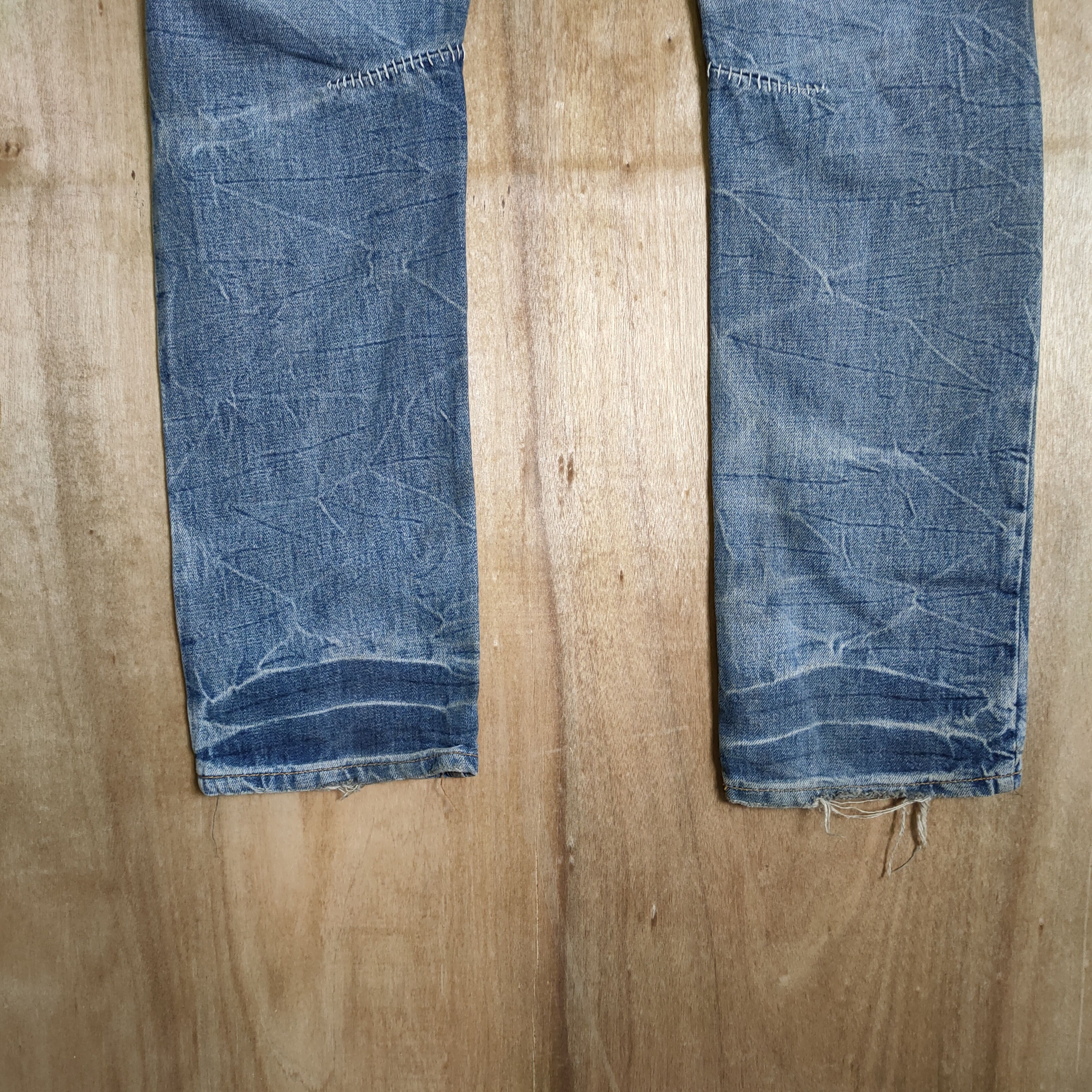 Japanese Brand VINTAGE JAPANESE BRAND FADED DENIM JEAN CARGO PANTS Size US 32 / EU 48 - 6 Thumbnail