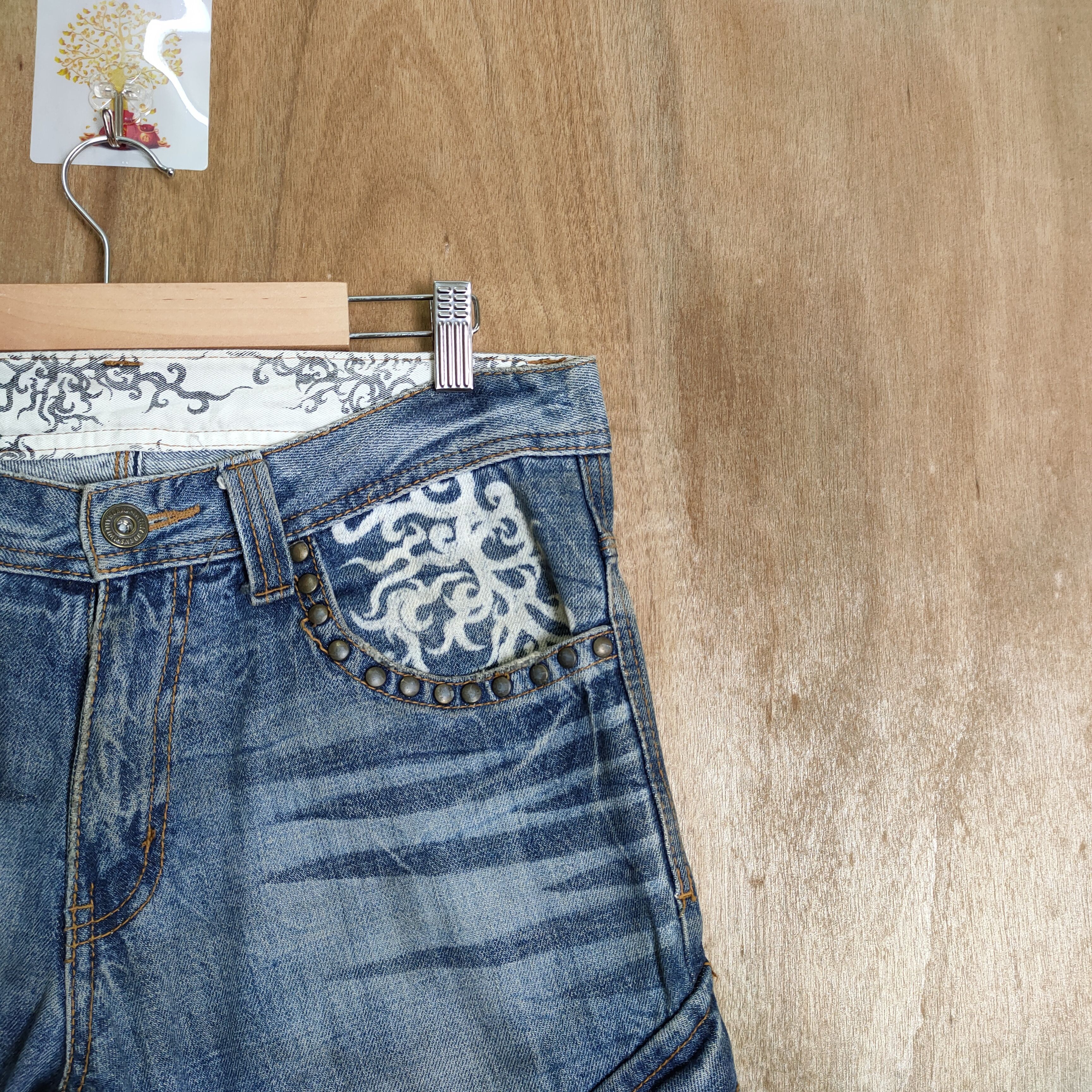 Japanese Brand VINTAGE JAPANESE BRAND FADED DENIM JEAN CARGO PANTS Size US 32 / EU 48 - 8 Thumbnail