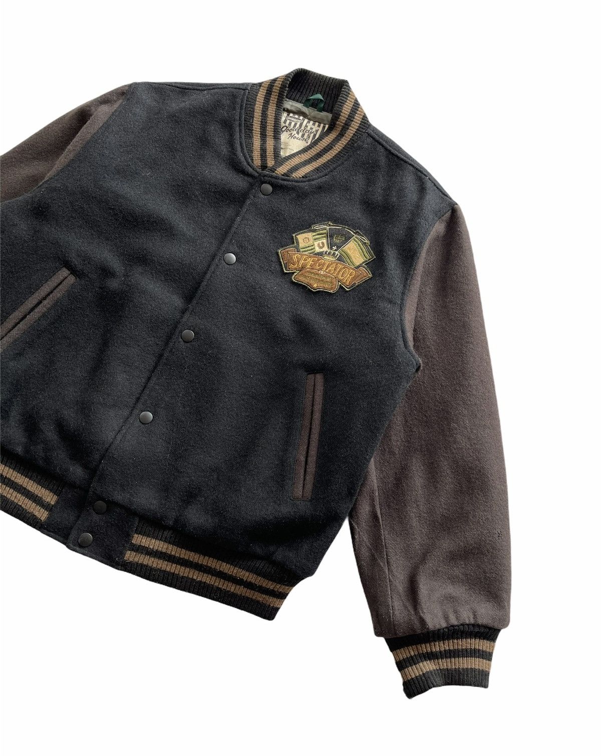 Japanese Brand VINTAGE WOOL VARSITY JACKET Size US XL / EU 56 / 4 - 3 Thumbnail