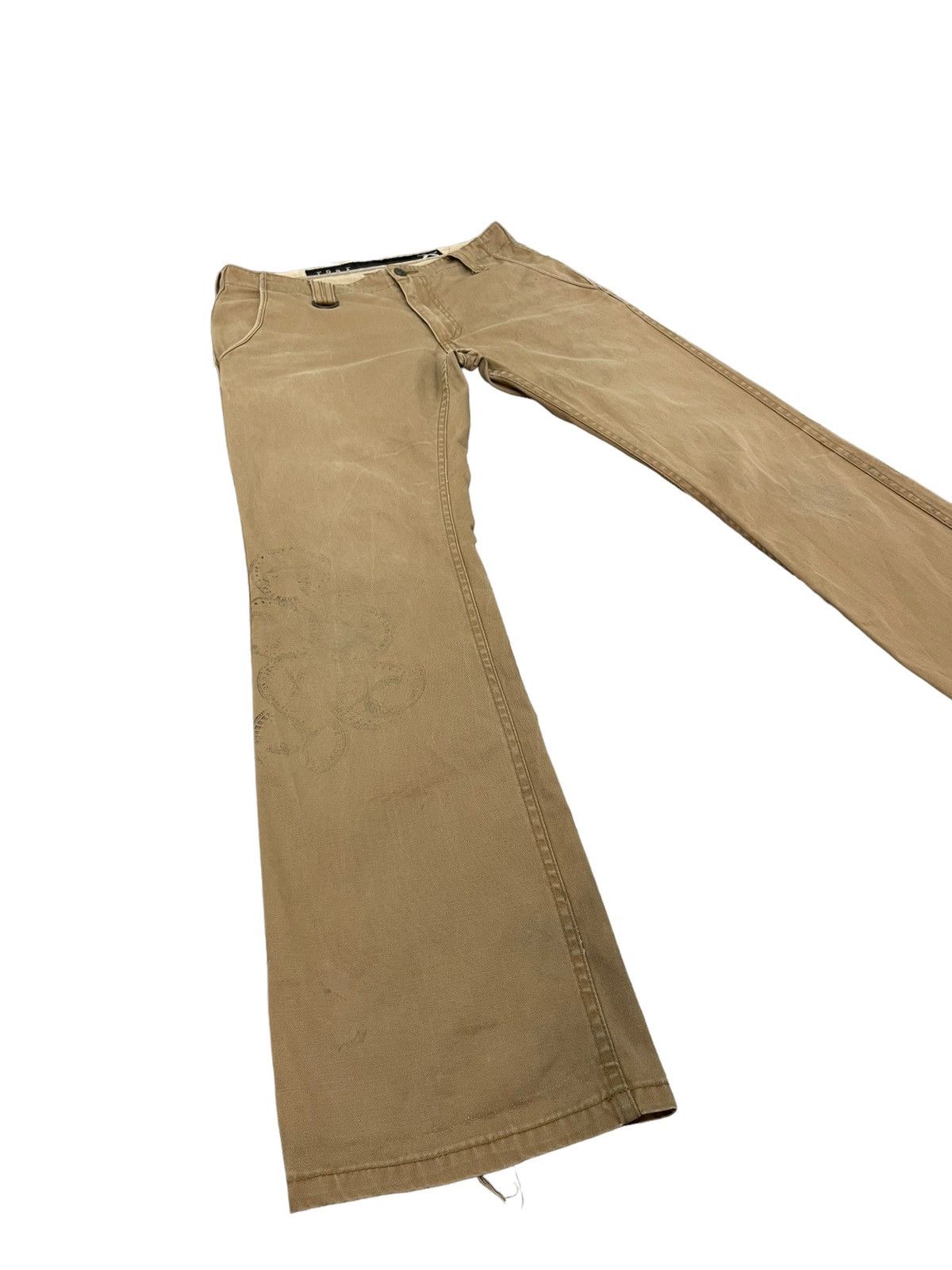 roarguns Flare Khaki Pant Roar Japan Stamping Logos Low Rise 3🟦5 Size US 30 / EU 46 - 1 Thumbnail
