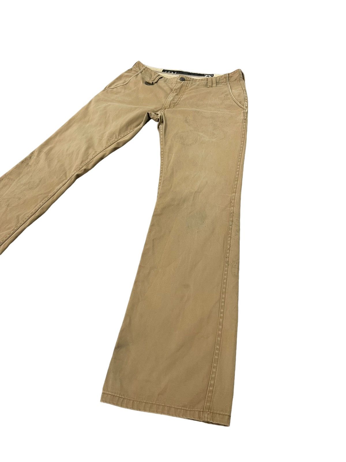 roarguns Flare Khaki Pant Roar Japan Stamping Logos Low Rise 3🟦5 Size US 30 / EU 46 - 3 Thumbnail