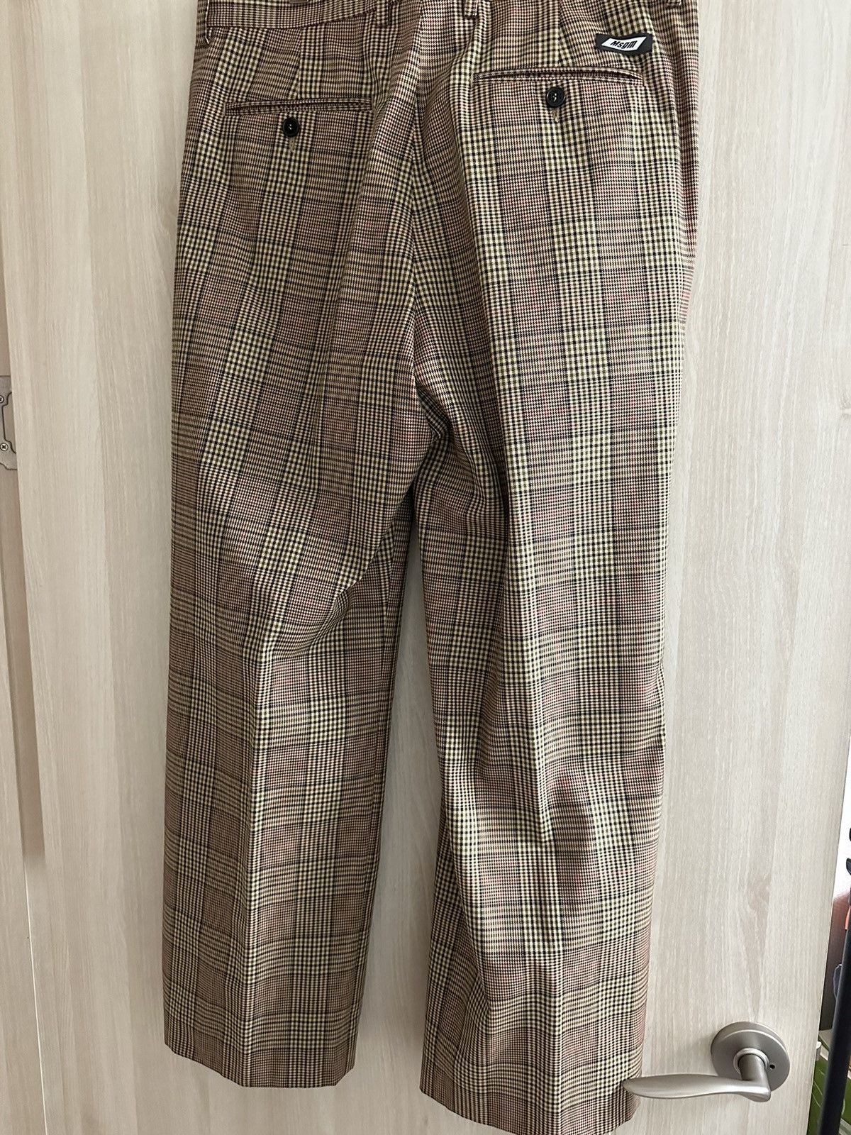 Beige check trouser