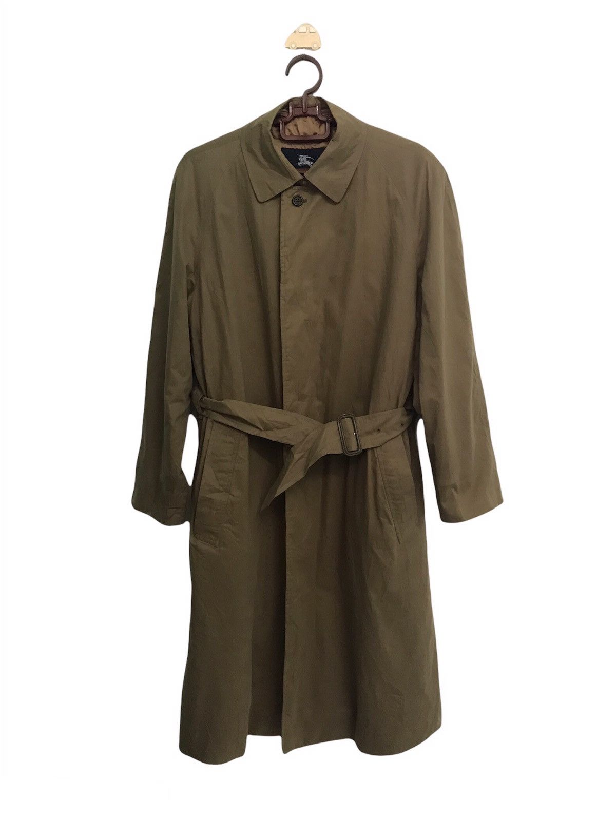 image of VTG Burberry Belted Trench Coat Wool & Camel Hair Inner, Men's (Size Small)