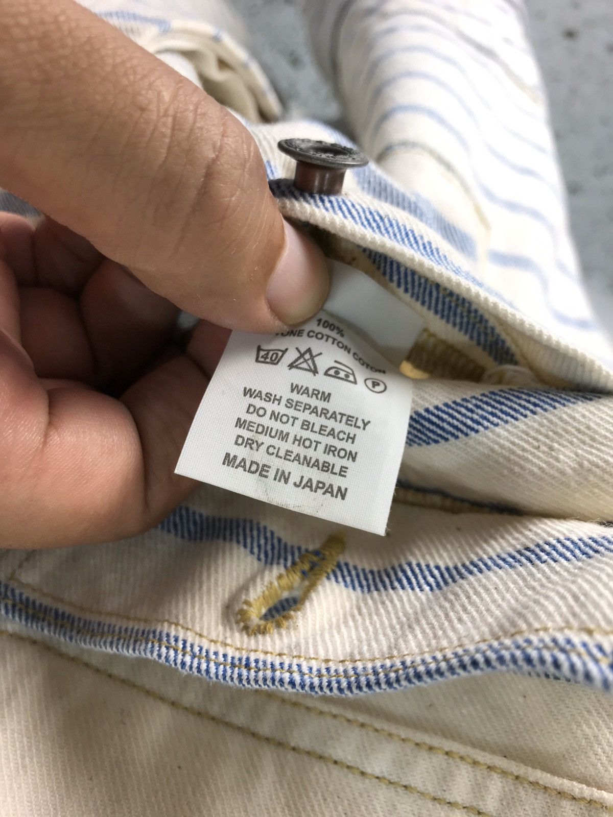 Kapital Kapital Striped Long Denim Coat Jacket Size XS / US 0-2 / IT 36-38 - 6 Thumbnail