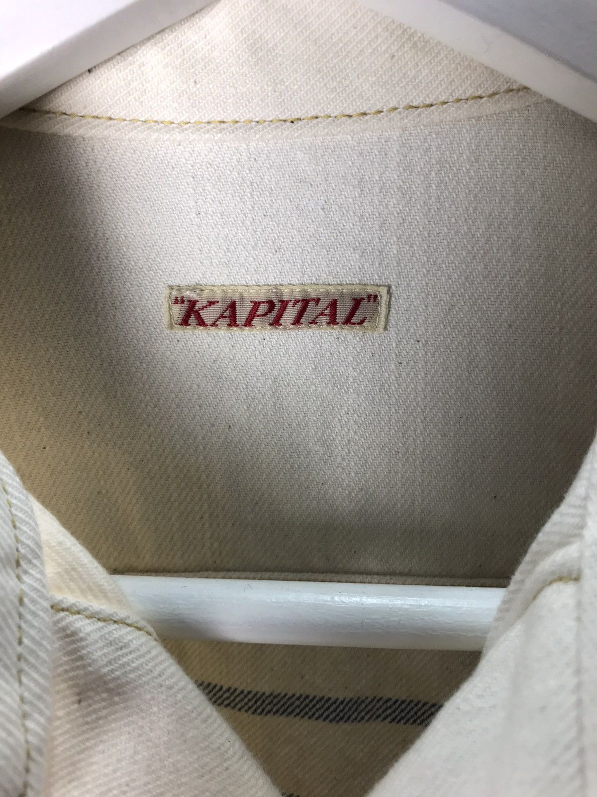 Kapital Kapital Striped Long Denim Coat Jacket Size XS / US 0-2 / IT 36-38 - 3 Thumbnail