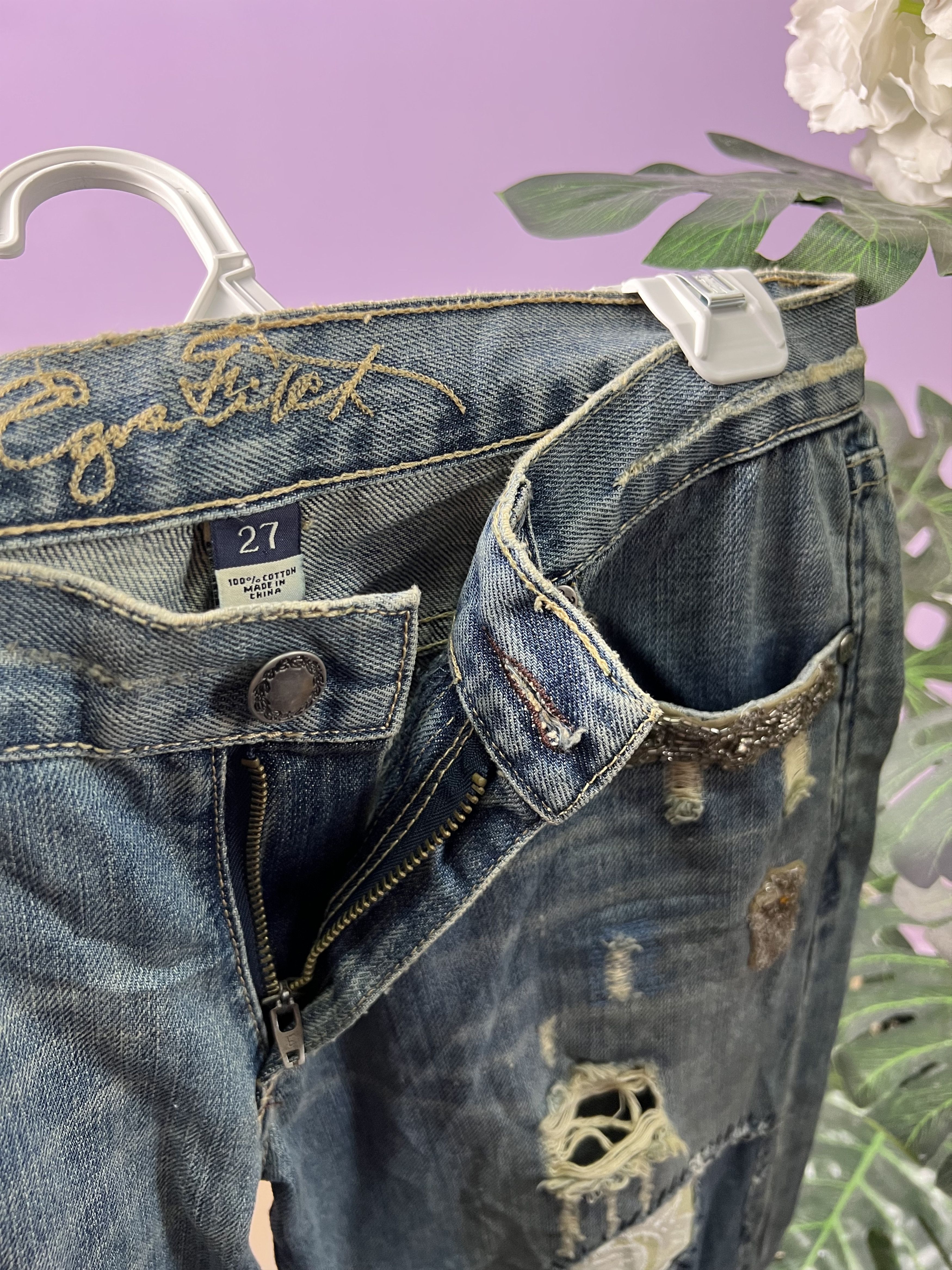 Japanese Brand 🔥Japanese Brand Patchwork Distressed Denim Size 32" / US 10 / IT 46 - 21 Thumbnail