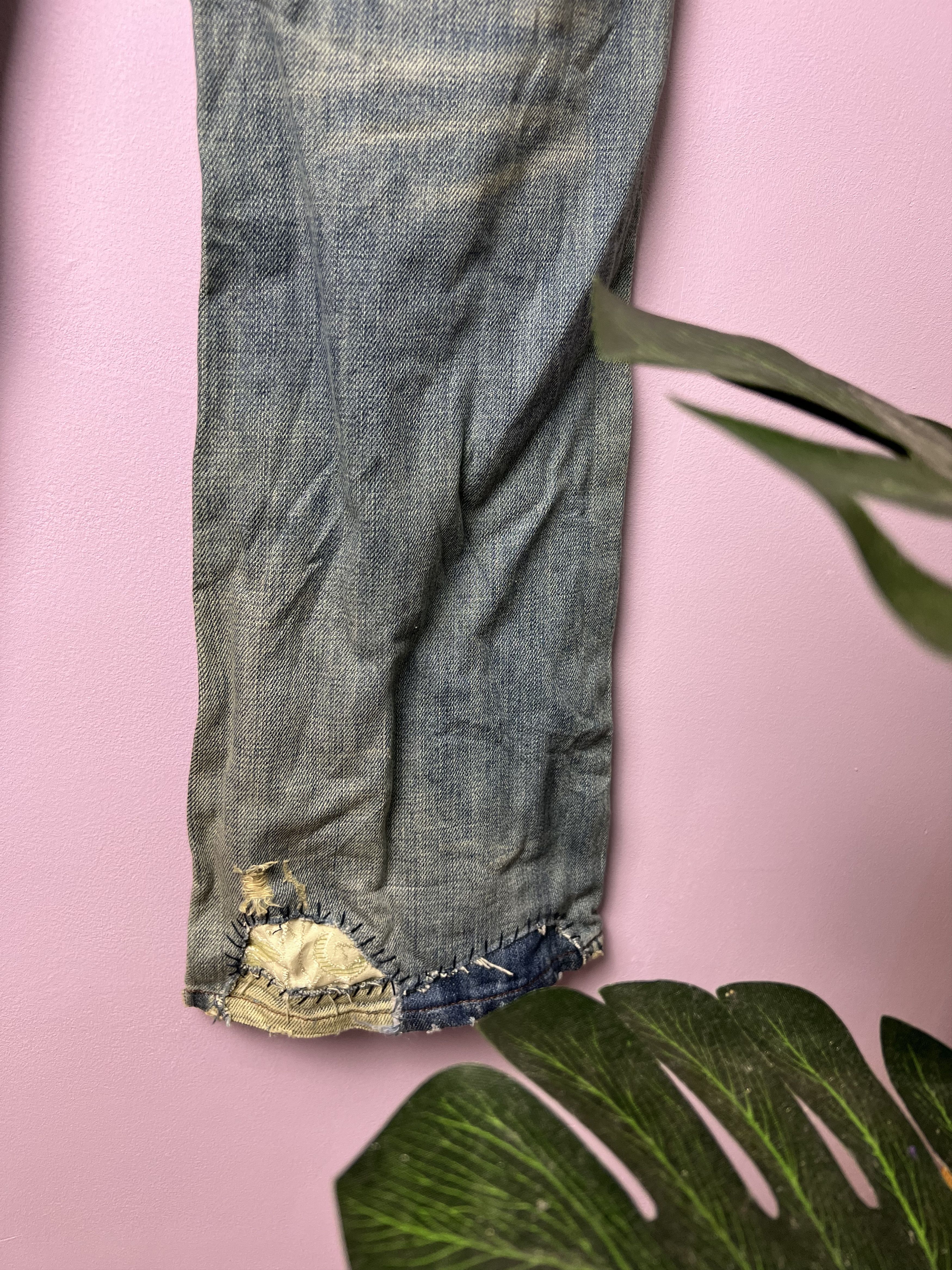 Japanese Brand 🔥Japanese Brand Patchwork Distressed Denim Size 32" / US 10 / IT 46 - 18 Thumbnail