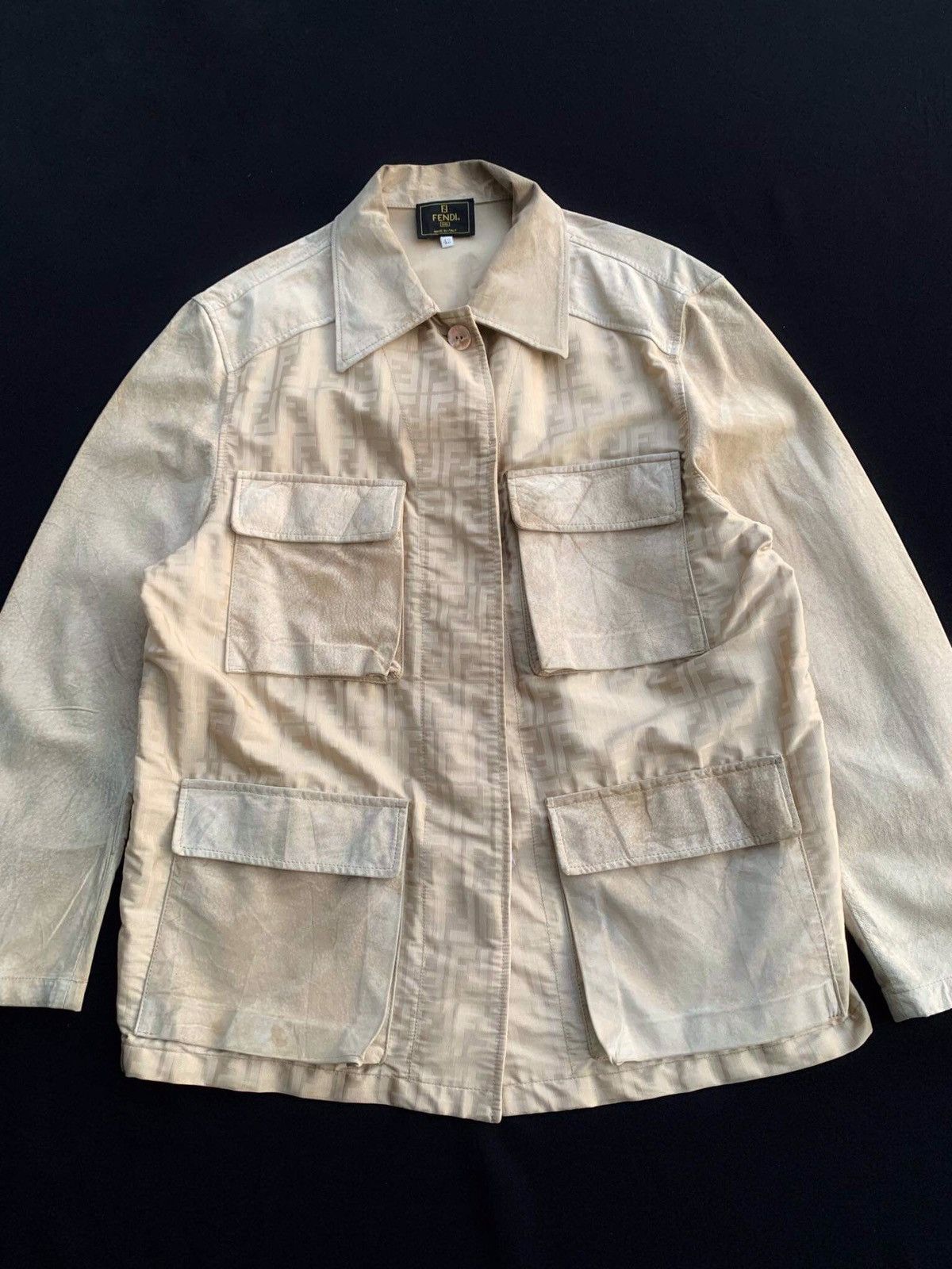 Fendi Fendi Zucca Monogram Fendi Italy Luxury Jacket Sz 42 on tag Size US S / EU 44-46 / 1 - 2 Thumbnail