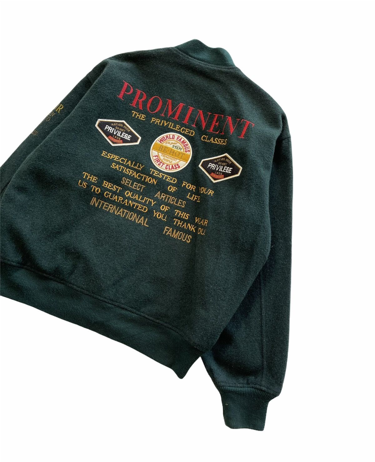 Japanese Brand VINTAGE 90s BIG LOGO WOOL VARSITY JACKET Size US L / EU 52-54 / 3 - 3 Thumbnail