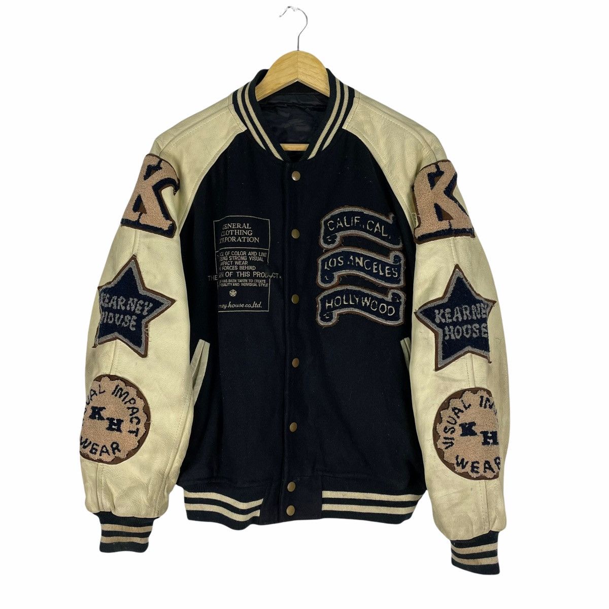 Other ❄️KEARNEY HOUSE Hollywood Patches Varsity Leather Jacket Size US M / EU 48-50 / 2 - 2 Thumbnail