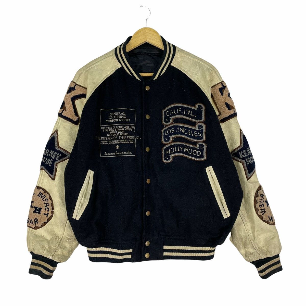 Other ❄️KEARNEY HOUSE Hollywood Patches Varsity Leather Jacket Size US M / EU 48-50 / 2 - 3 Thumbnail
