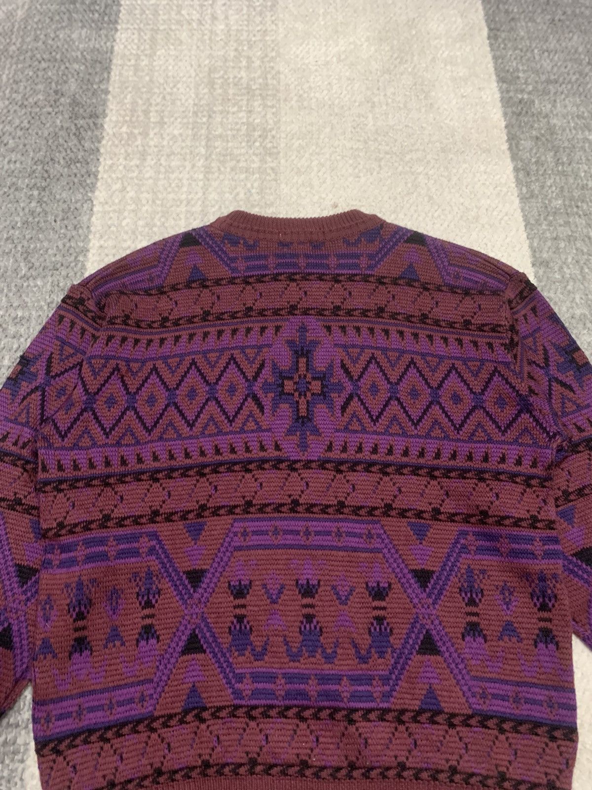 Aran Isles Knitwear × Designer BACKGAMMON 80s Navajo Intarsia Knit Pullover Jumper Sweater Size US M / EU 48-50 / 2 - 9 Thumbnail