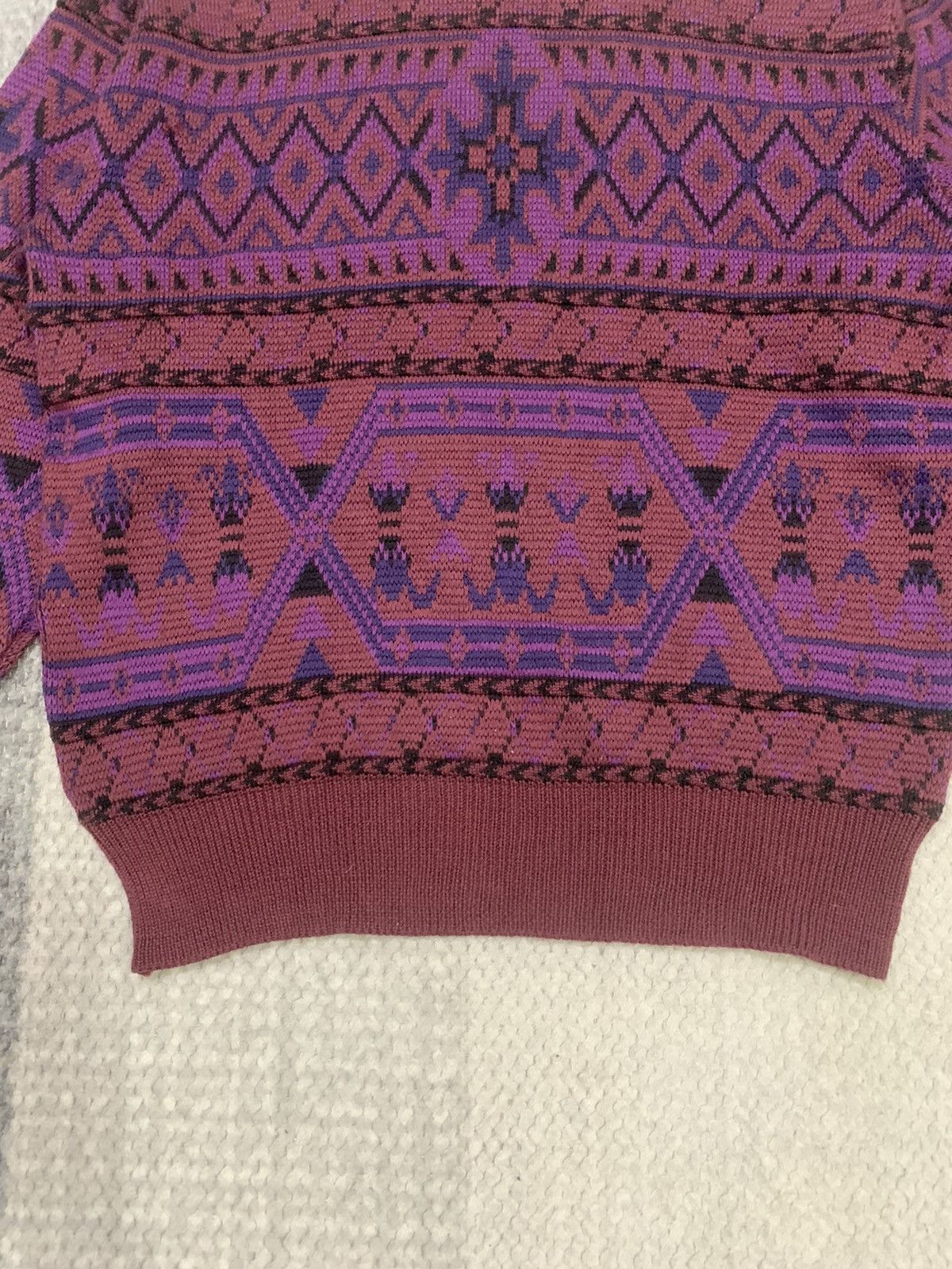 Aran Isles Knitwear × Designer BACKGAMMON 80s Navajo Intarsia Knit Pullover Jumper Sweater Size US M / EU 48-50 / 2 - 10 Thumbnail