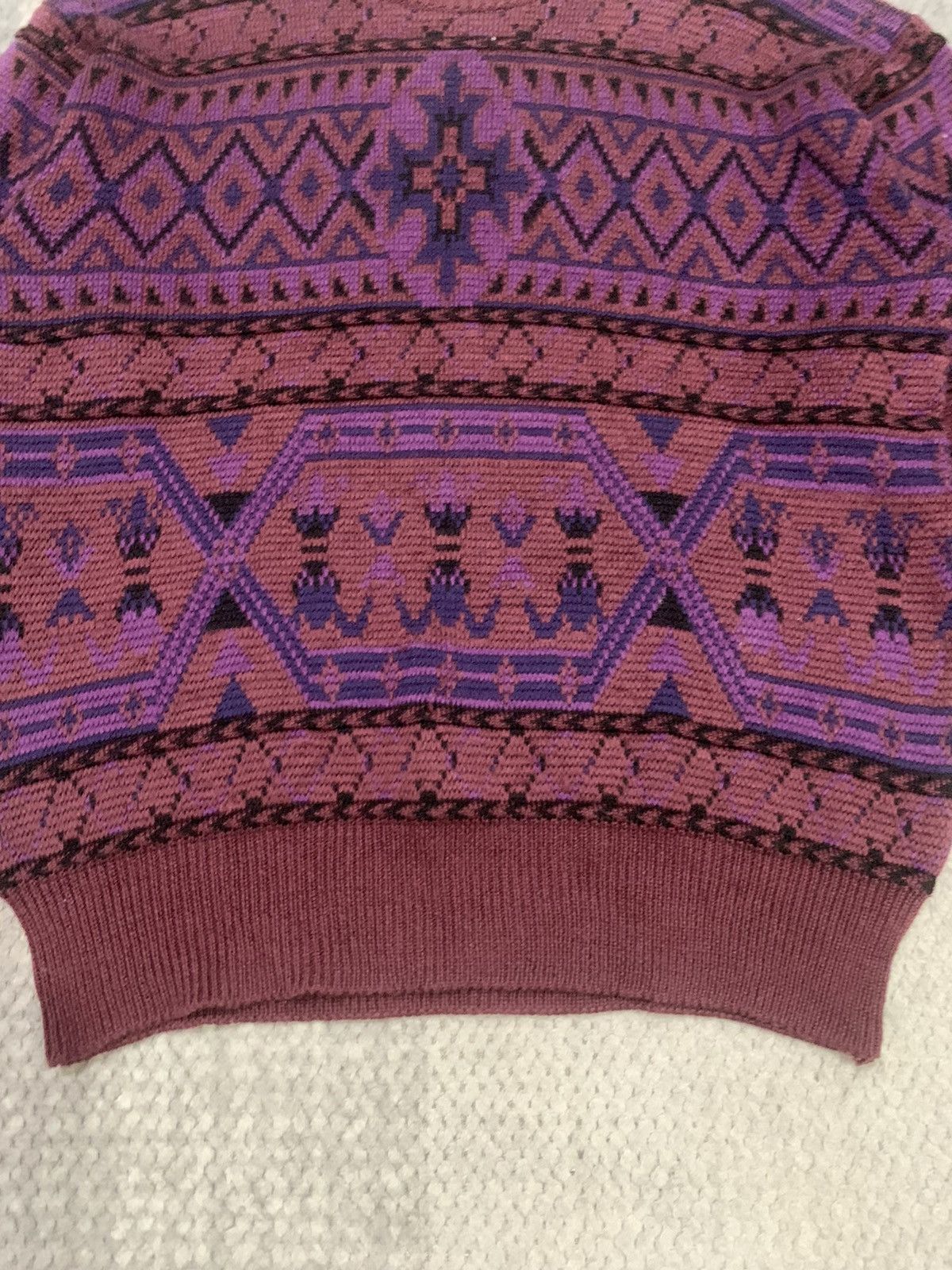 Aran Isles Knitwear × Designer BACKGAMMON 80s Navajo Intarsia Knit Pullover Jumper Sweater Size US M / EU 48-50 / 2 - 4 Thumbnail