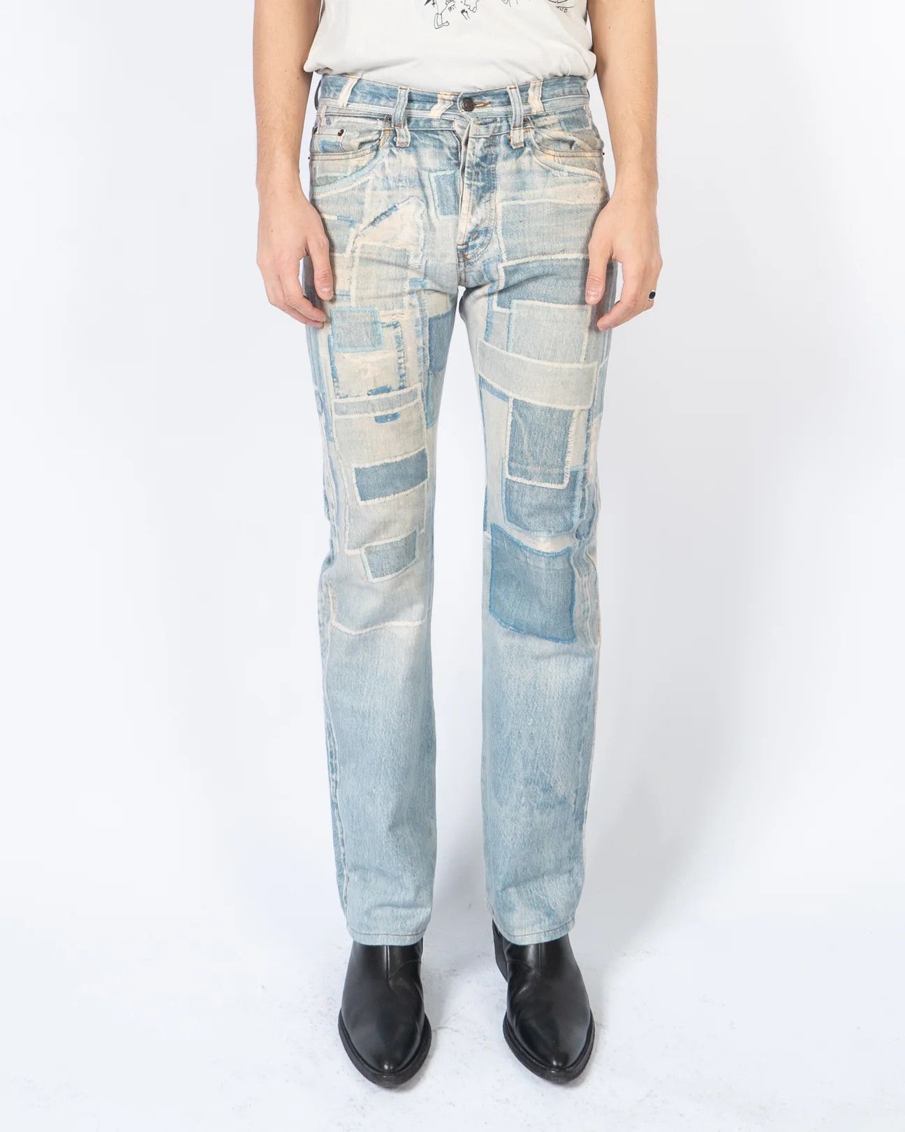 Dries Van Noten SS17 Printed Patchwork Denim Size US 30 / EU 46 - 4 Thumbnail