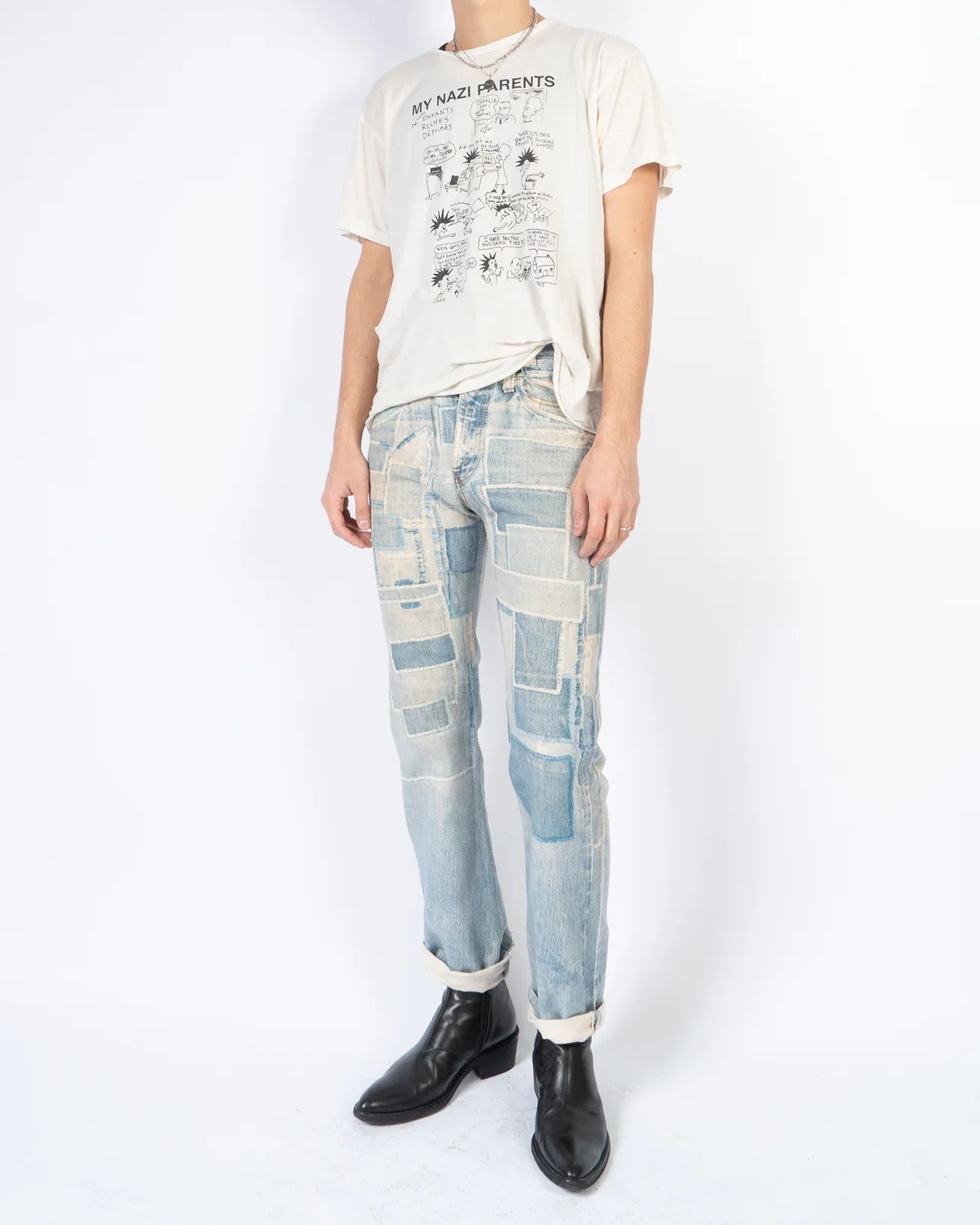 Dries Van Noten SS17 Printed Patchwork Denim Size US 30 / EU 46 - 6 Thumbnail