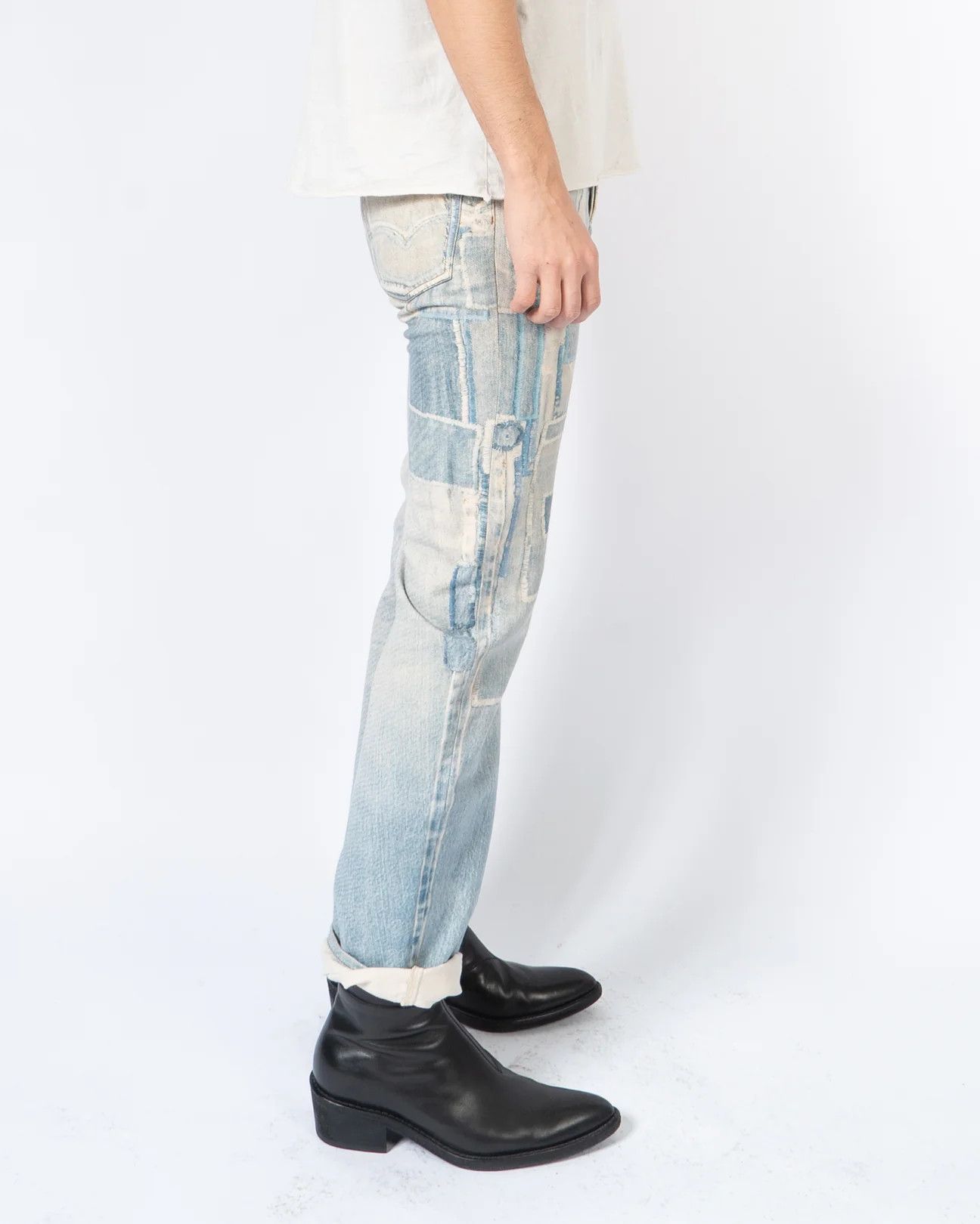 Dries Van Noten SS17 Printed Patchwork Denim Size US 30 / EU 46 - 7 Thumbnail