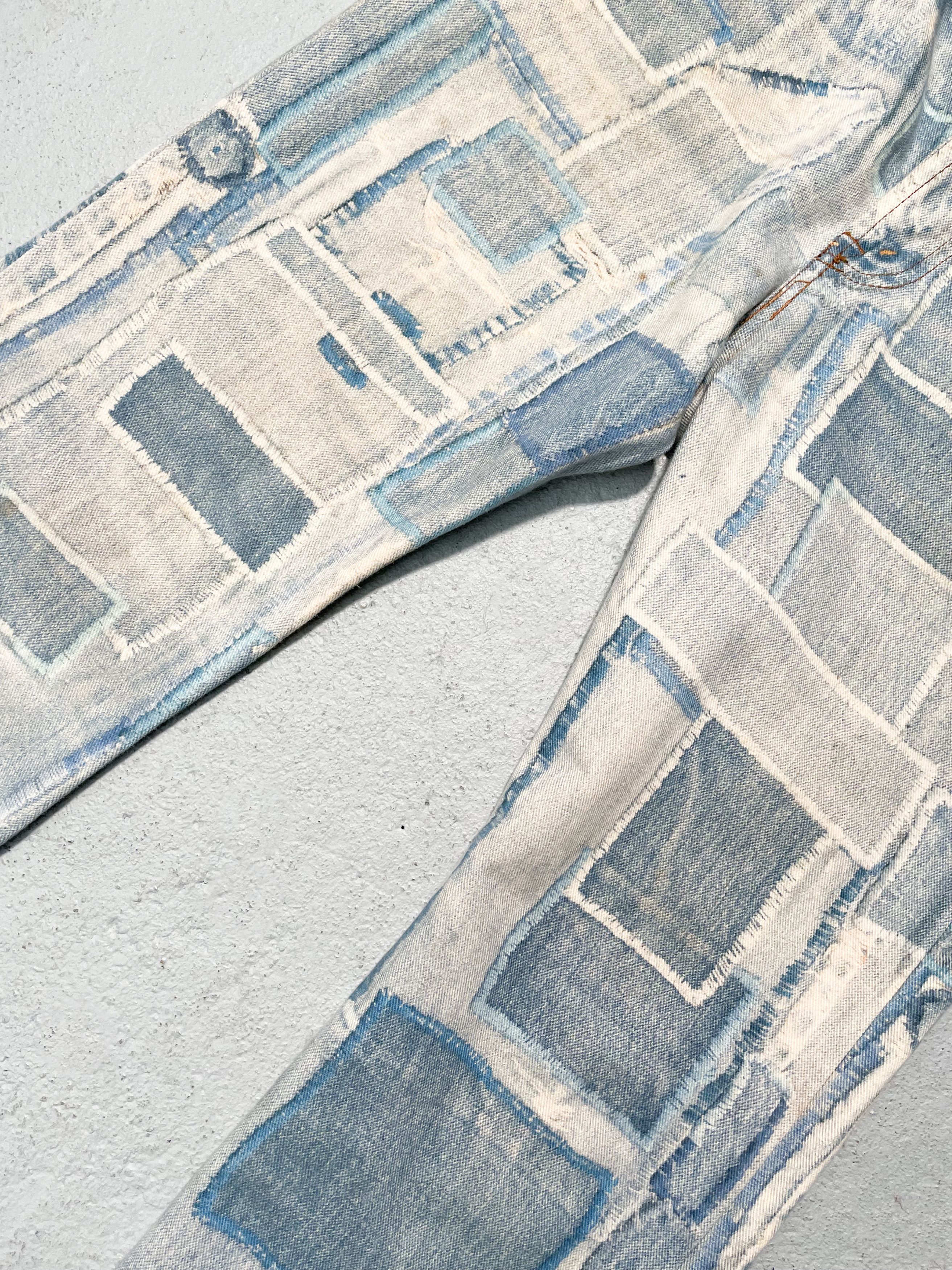 Dries Van Noten SS17 Printed Patchwork Denim Size US 30 / EU 46 - 2 Thumbnail