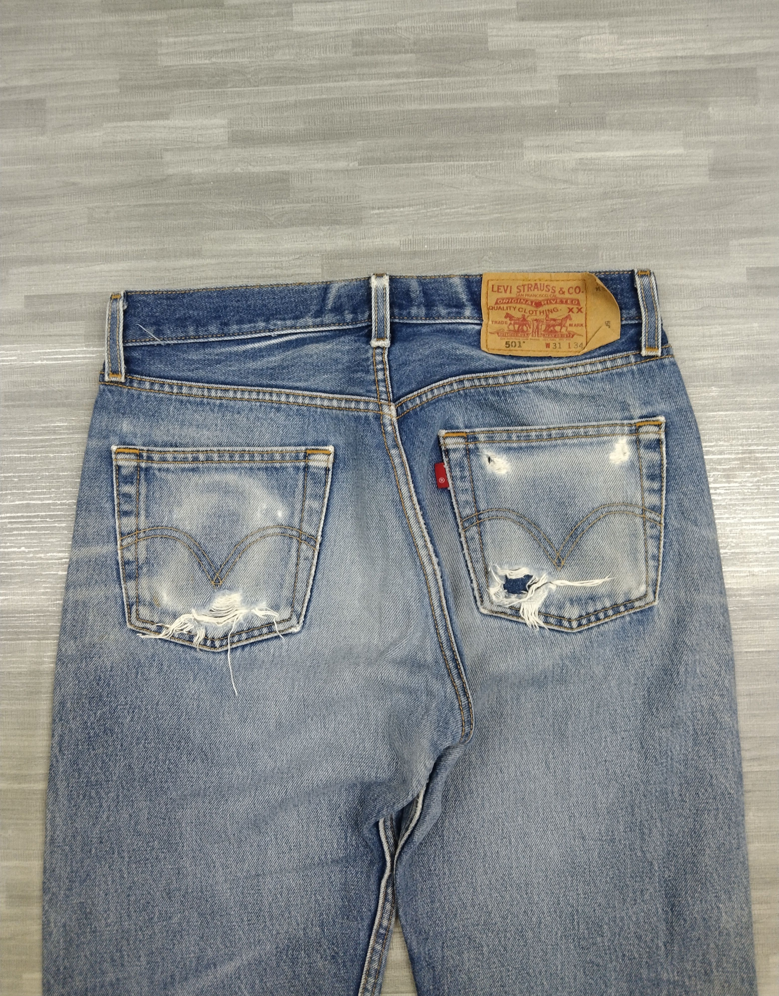 Levi's VINTAGE 2000s LEVIS 501 DENIM PANTS Size US 30 / EU 46 - 5 Thumbnail