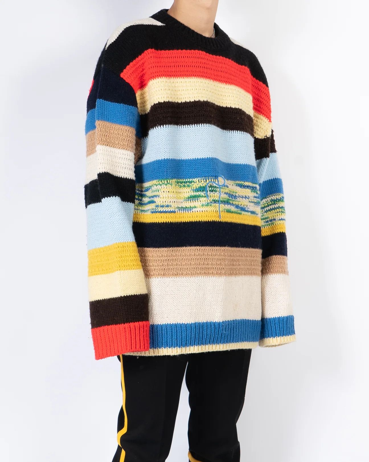 Calvin Klein 205W39NYC FW18 Multicolor Oversized Striped Knit Size US M / EU 48-50 / 2 - 10 Thumbnail