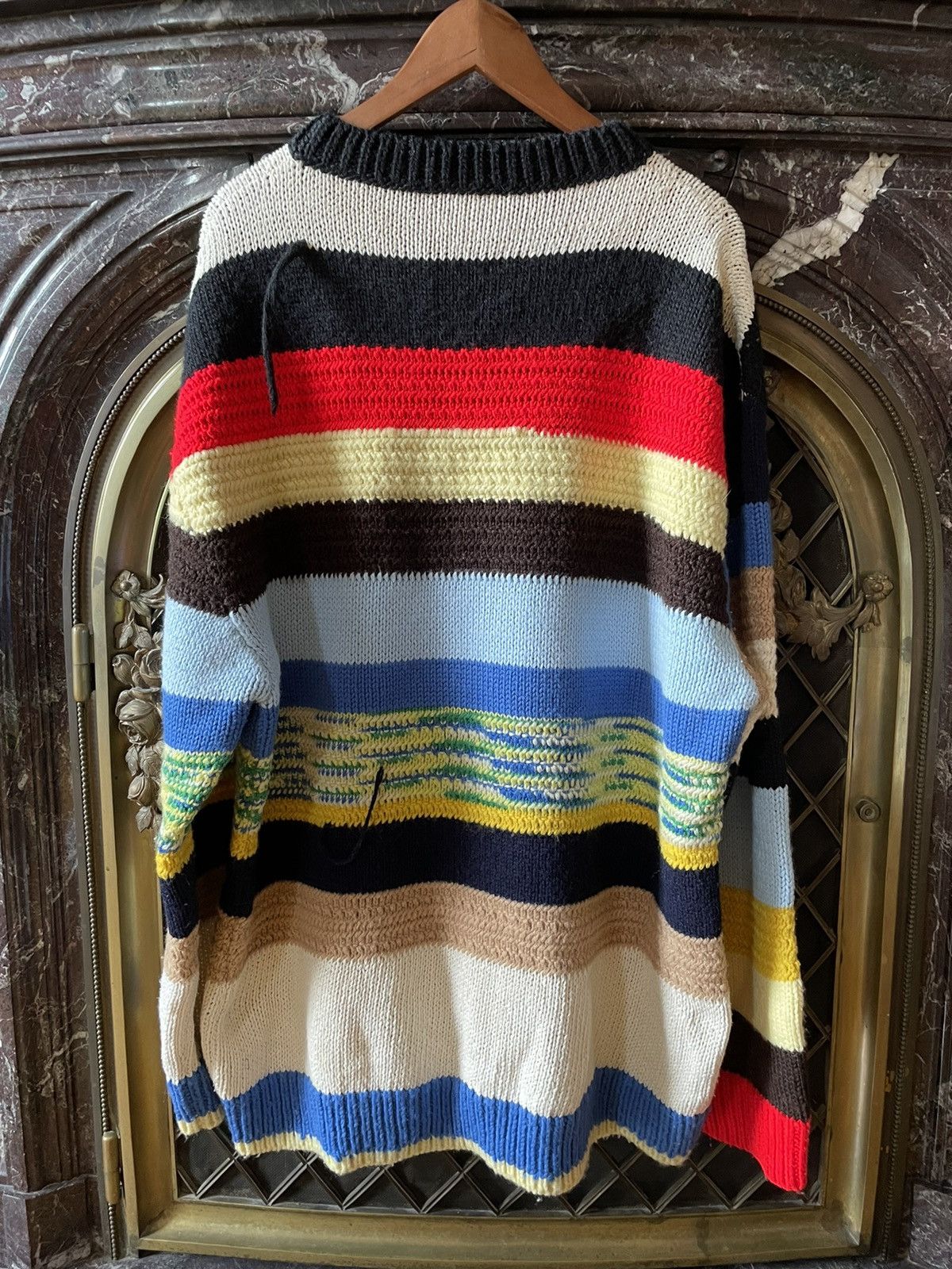 Calvin Klein 205W39NYC FW18 Multicolor Oversized Striped Knit Size US M / EU 48-50 / 2 - 6 Thumbnail