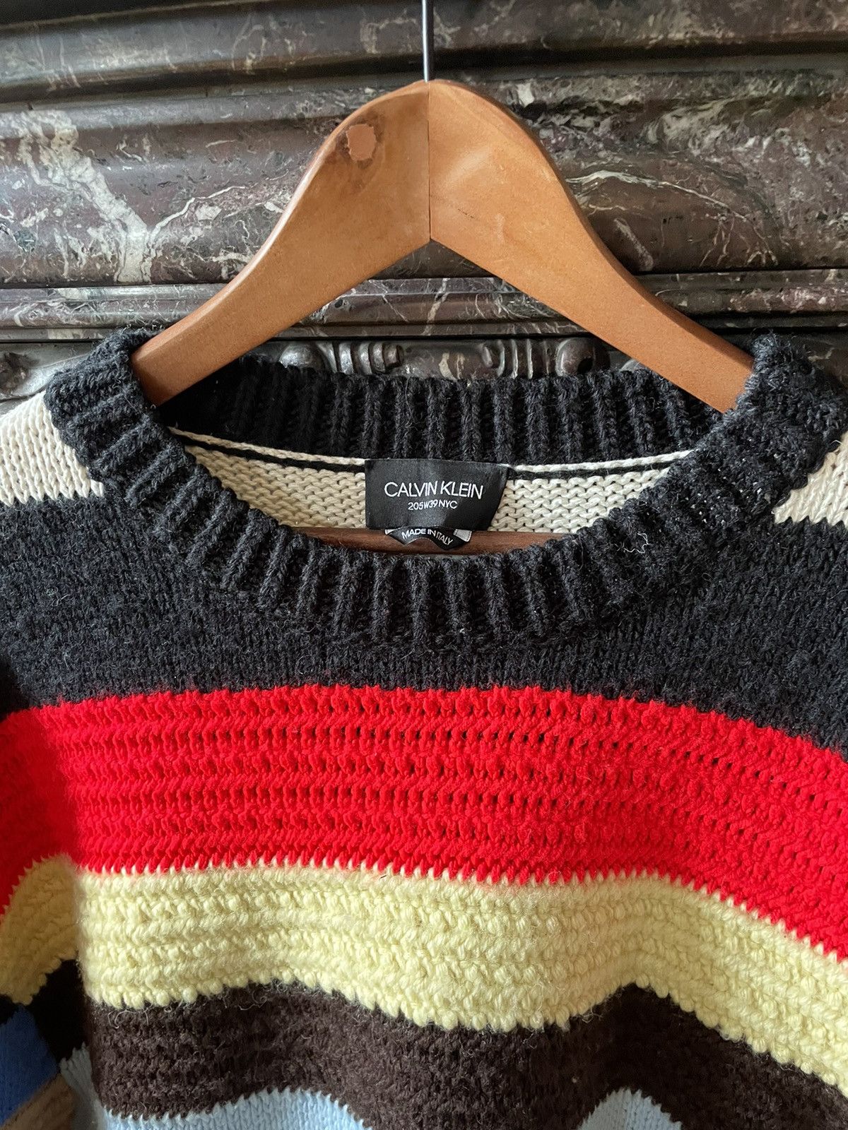 Calvin Klein 205W39NYC FW18 Multicolor Oversized Striped Knit Size US M / EU 48-50 / 2 - 3 Thumbnail