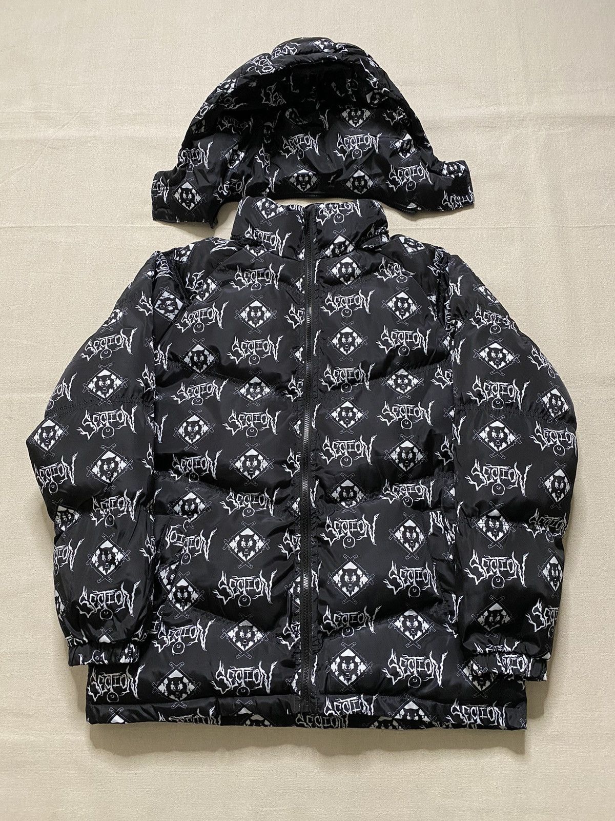 Section 8 × Xavier Wulf / Hollow Squad 🎱Section 8🎱x Xavier Wulf Puffer  Jacket Size Small | Grailed