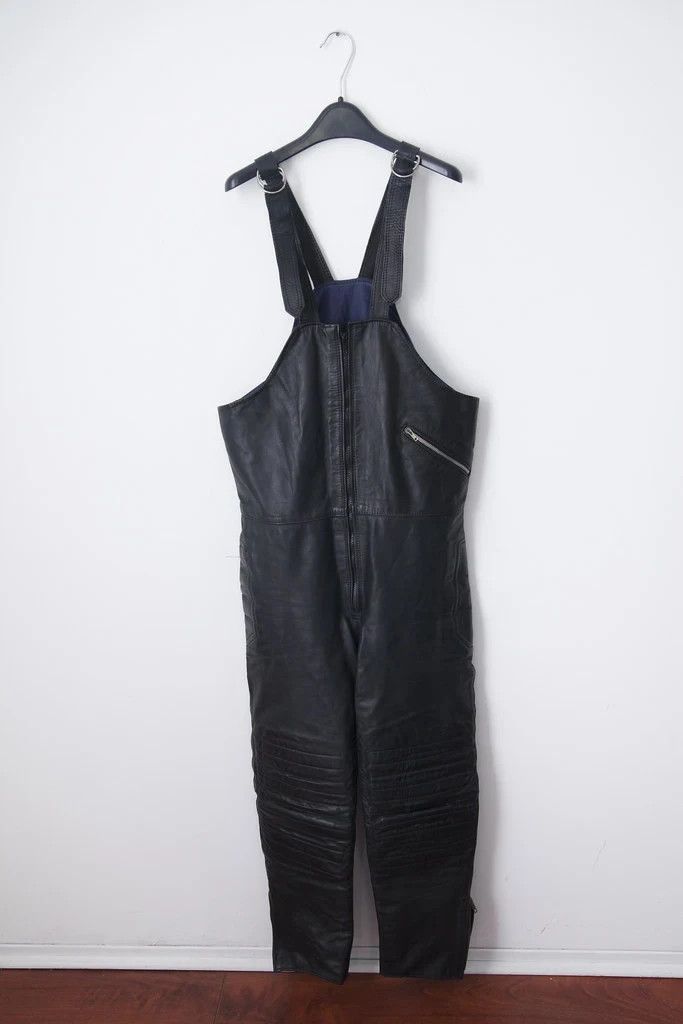 image of Vintage Le Motard Leather Overalls in Black, Men's (Size 31)