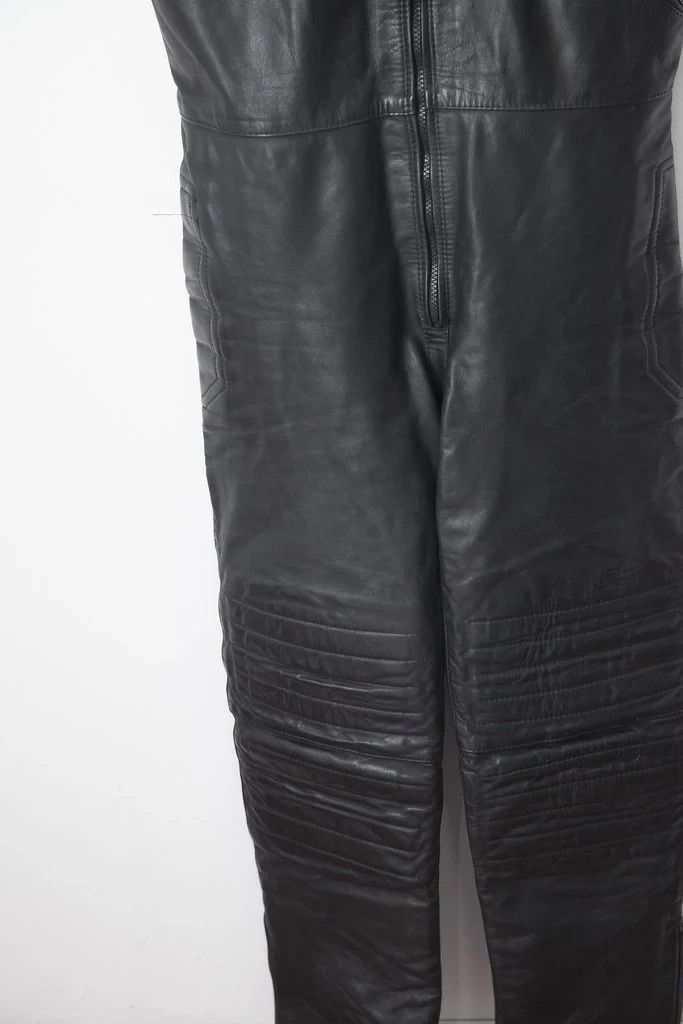 Vintage Vintage Le Motard leather overalls Size US 31 - 3 Thumbnail