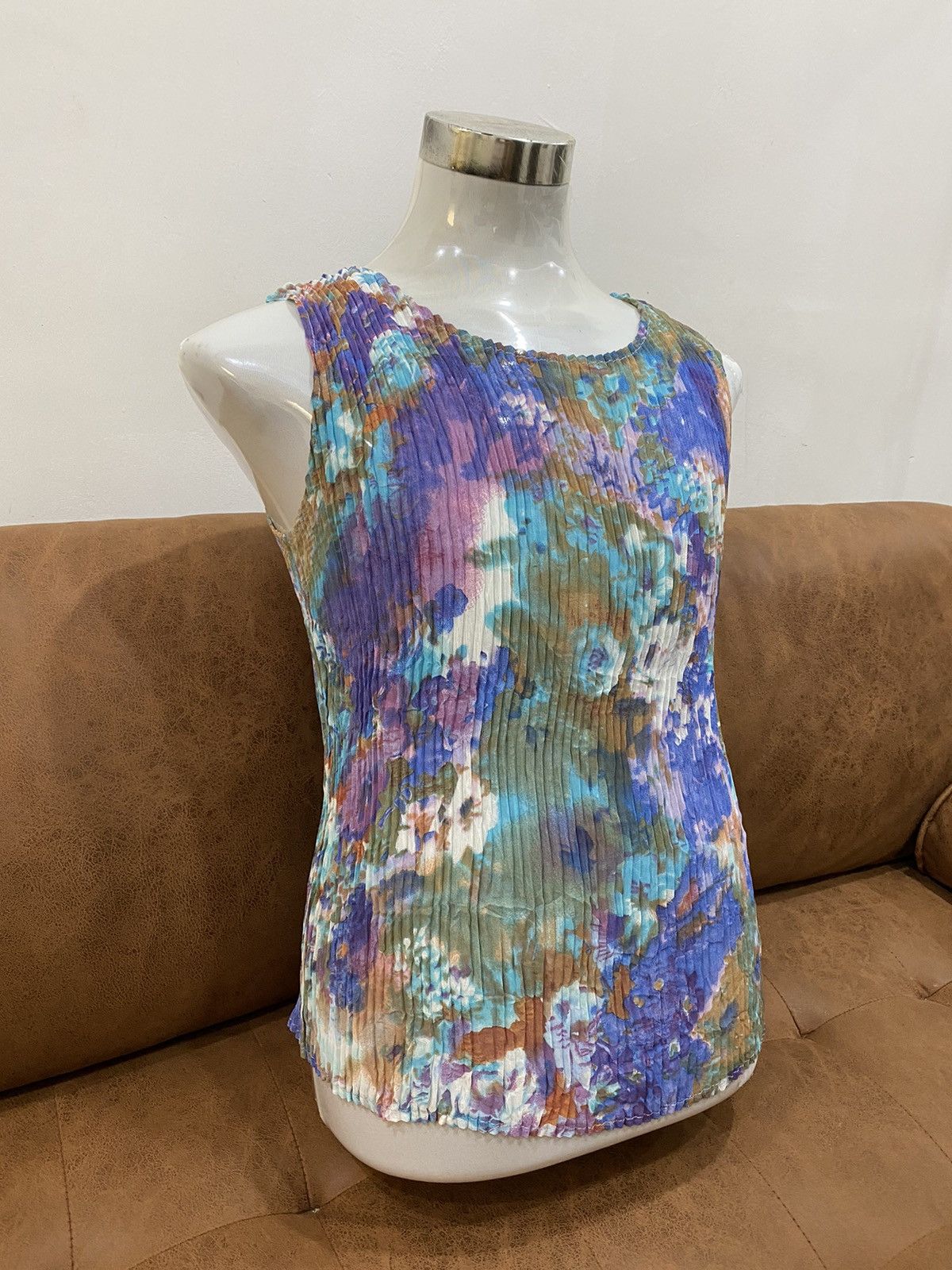 Japanese Brand Issey Miyake Pleat Please Style Abstract Pleated Top Size M / US 6-8 / IT 42-44 - 11 Thumbnail