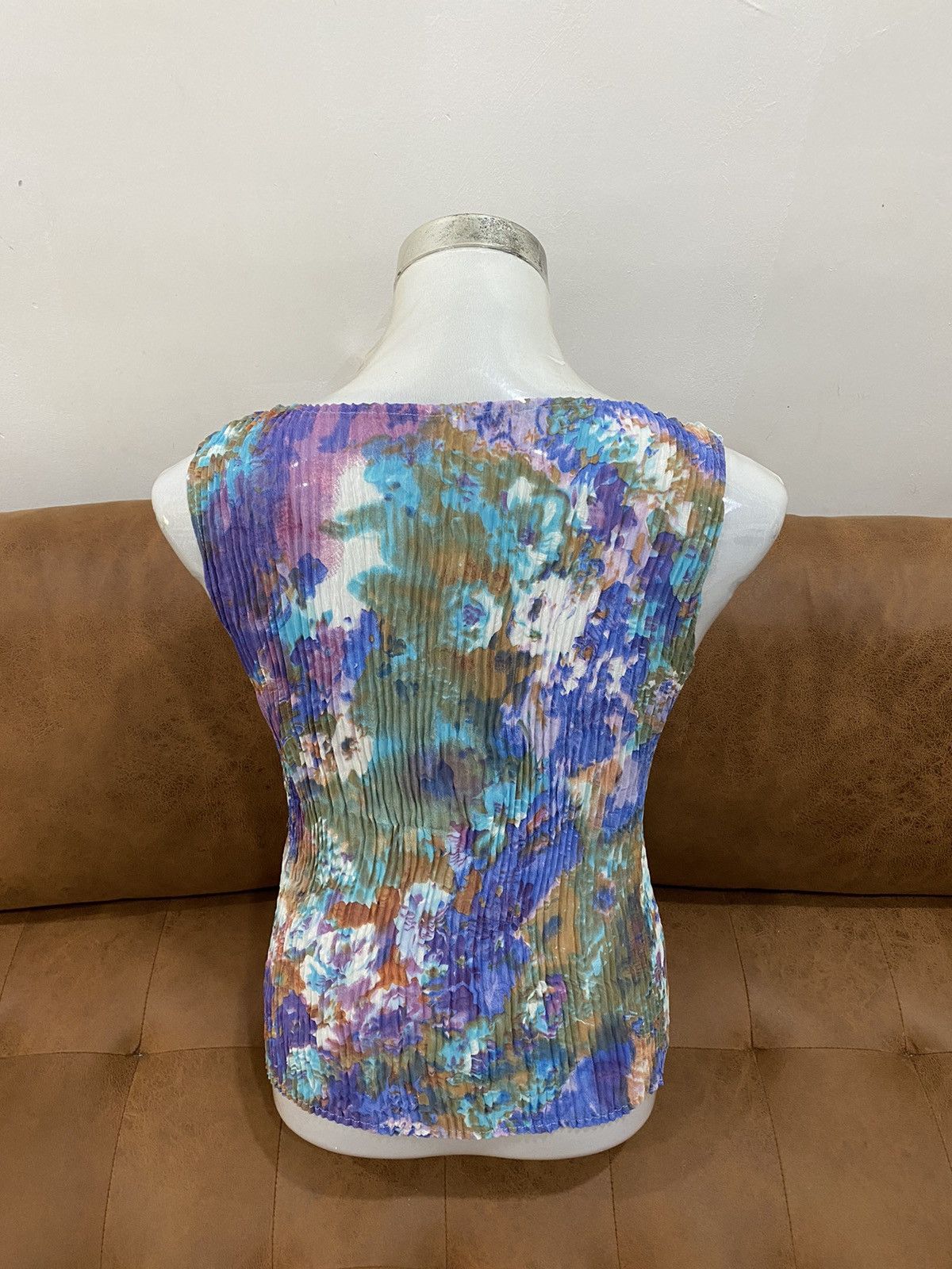 Japanese Brand Issey Miyake Pleat Please Style Abstract Pleated Top Size M / US 6-8 / IT 42-44 - 13 Thumbnail