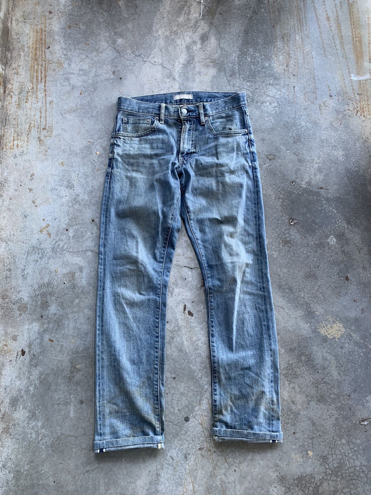 Japanese Brand × Uniqlo Uniqlo Sun Faded Selvedge Denim Pant Size US 29 - 1 Thumbnail