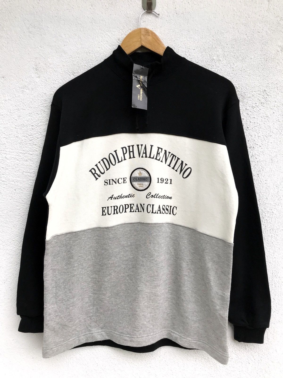 Valentino Rudolph Valentino Colour Block Big Logo Crewneck Sweatshirt Size US S / EU 44-46 / 1 - 2 Thumbnail