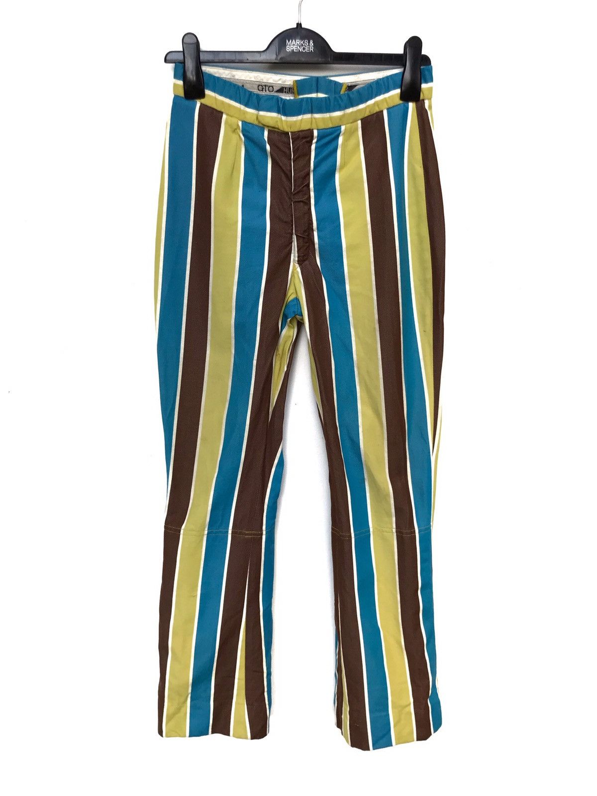 Vintage Japanese Brand Huber GTO Stripes Wide Leg Pants