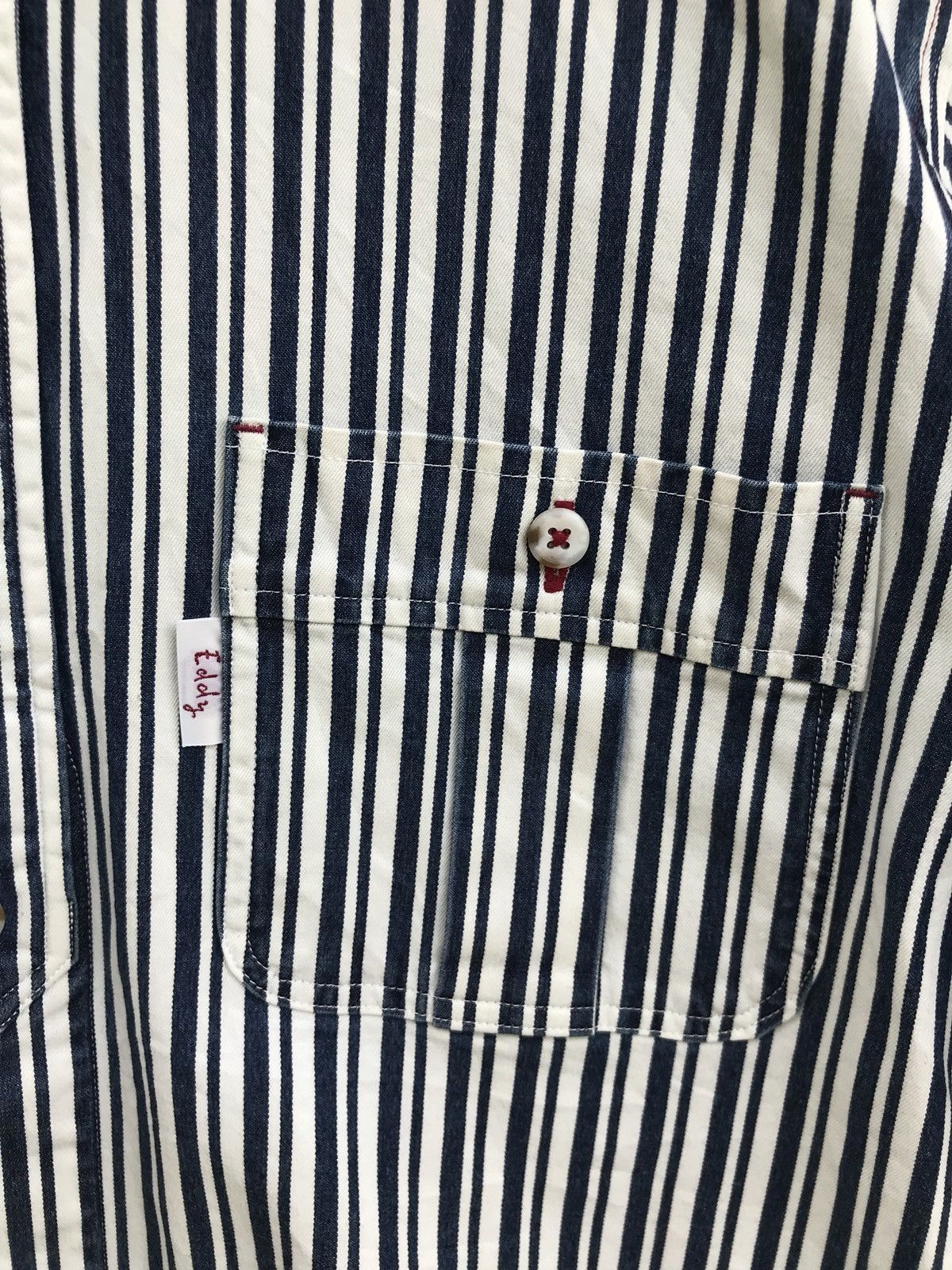 Indigo × Japanese Brand Made In Japan Indigo Eddy Button Down Shirts Jacket Size US XXS / EU 40 - 8 Thumbnail
