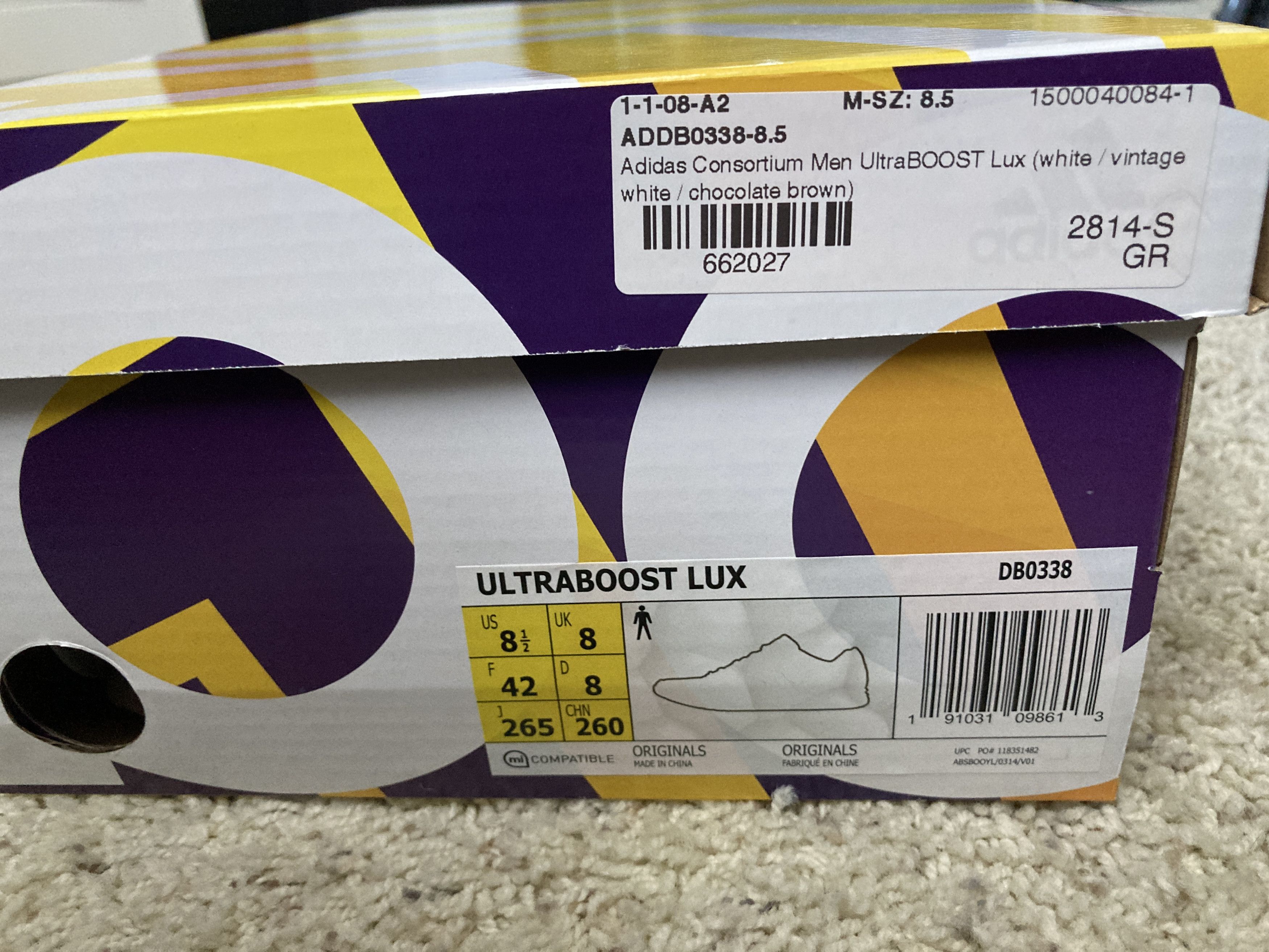 Adidas Ultraboost Lux VINTAGE WHITE/CHALK WHITE/CLEAR BROWN DB0338 Size US 8.5 / EU 41-42 - 16 Thumbnail