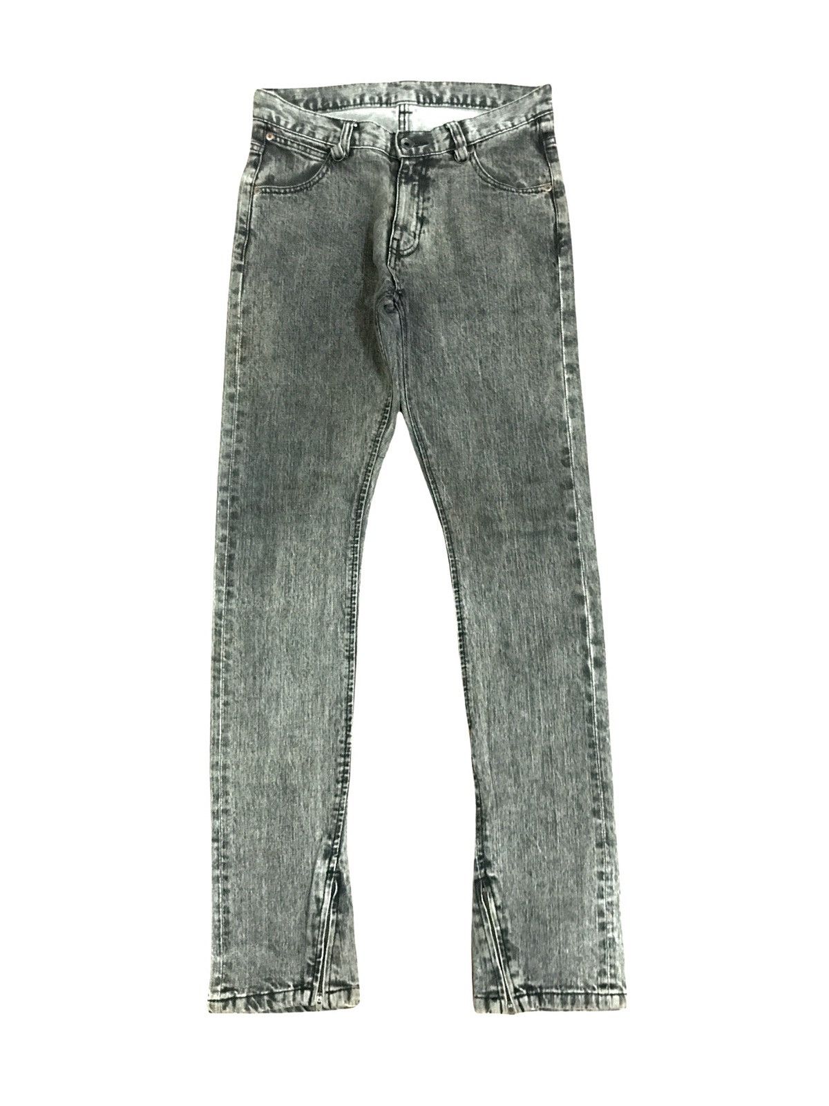 Buffalo Bobs Distressed Punk Rock Skinny Leg Zipper Jeans
