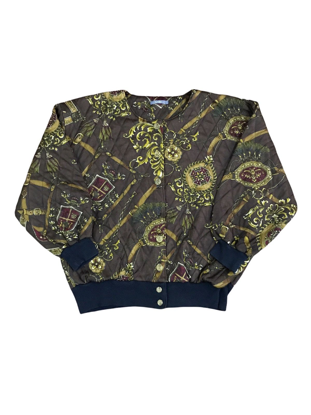 Vintage Vintage Multicolour Bomber Lasa Quilted Button Jacket Size US S / EU 44-46 / 1 - 1 Thumbnail