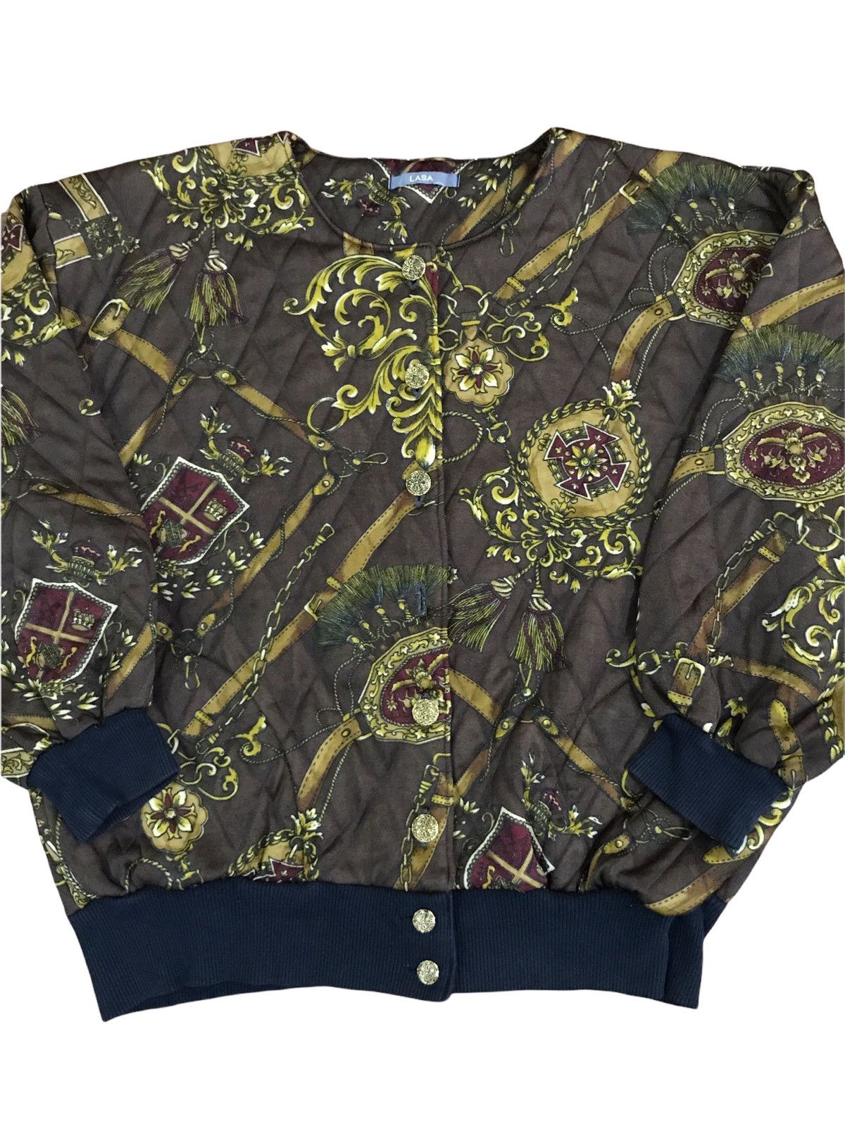 Vintage Vintage Multicolour Bomber Lasa Quilted Button Jacket Size US S / EU 44-46 / 1 - 3 Thumbnail