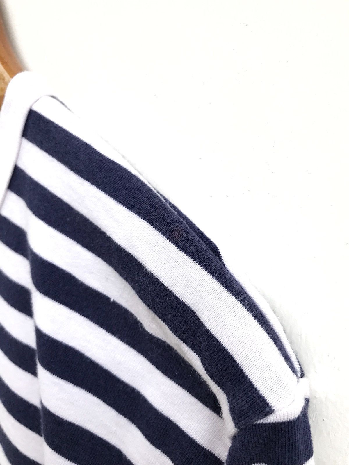 agnes b. Agnes B. Paris White/Navy Blue LS Prisoners Shirts Size US M / EU 48-50 / 2 - 4 Thumbnail