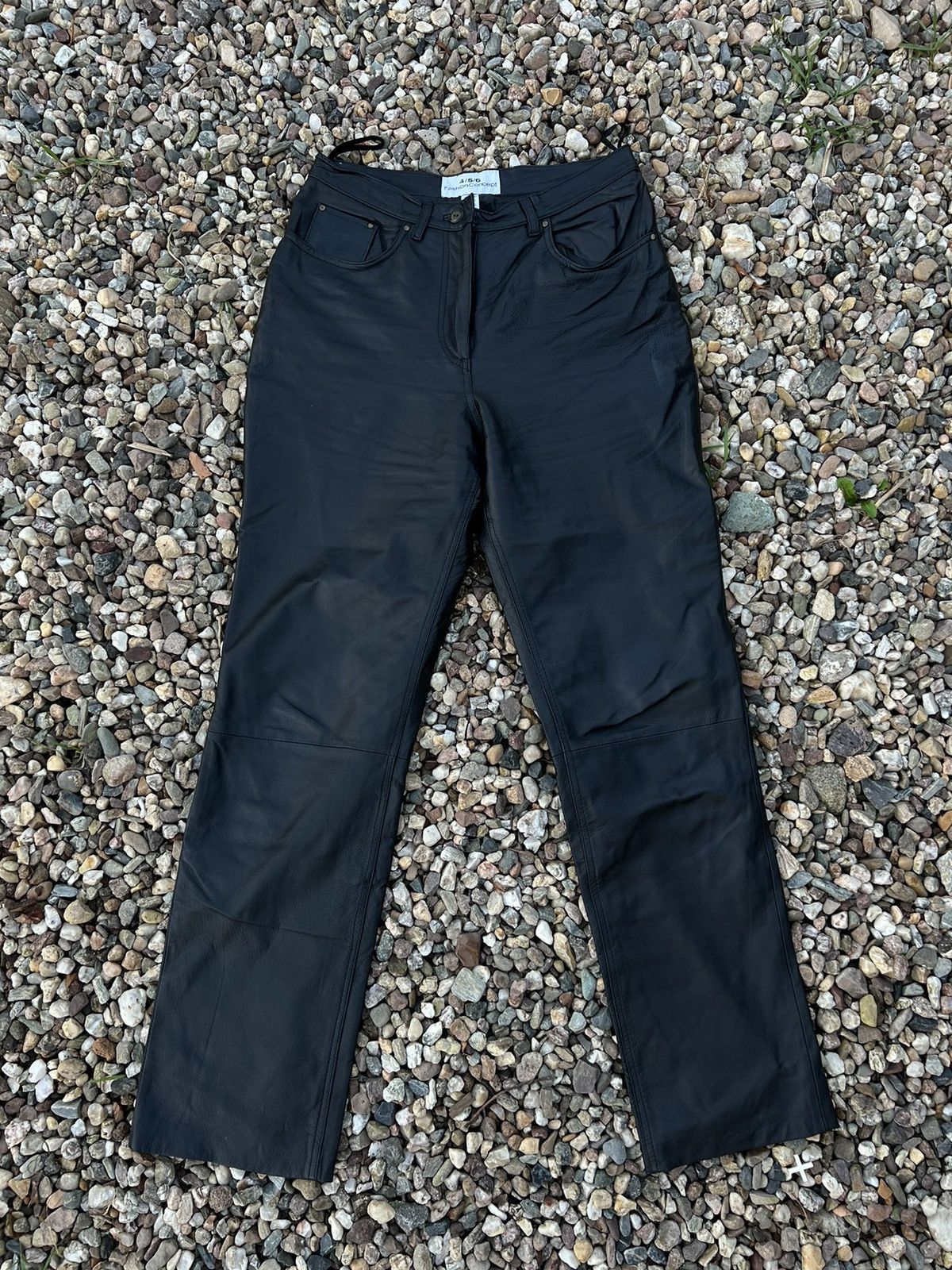 Vintage genuine Leather avant garde pants